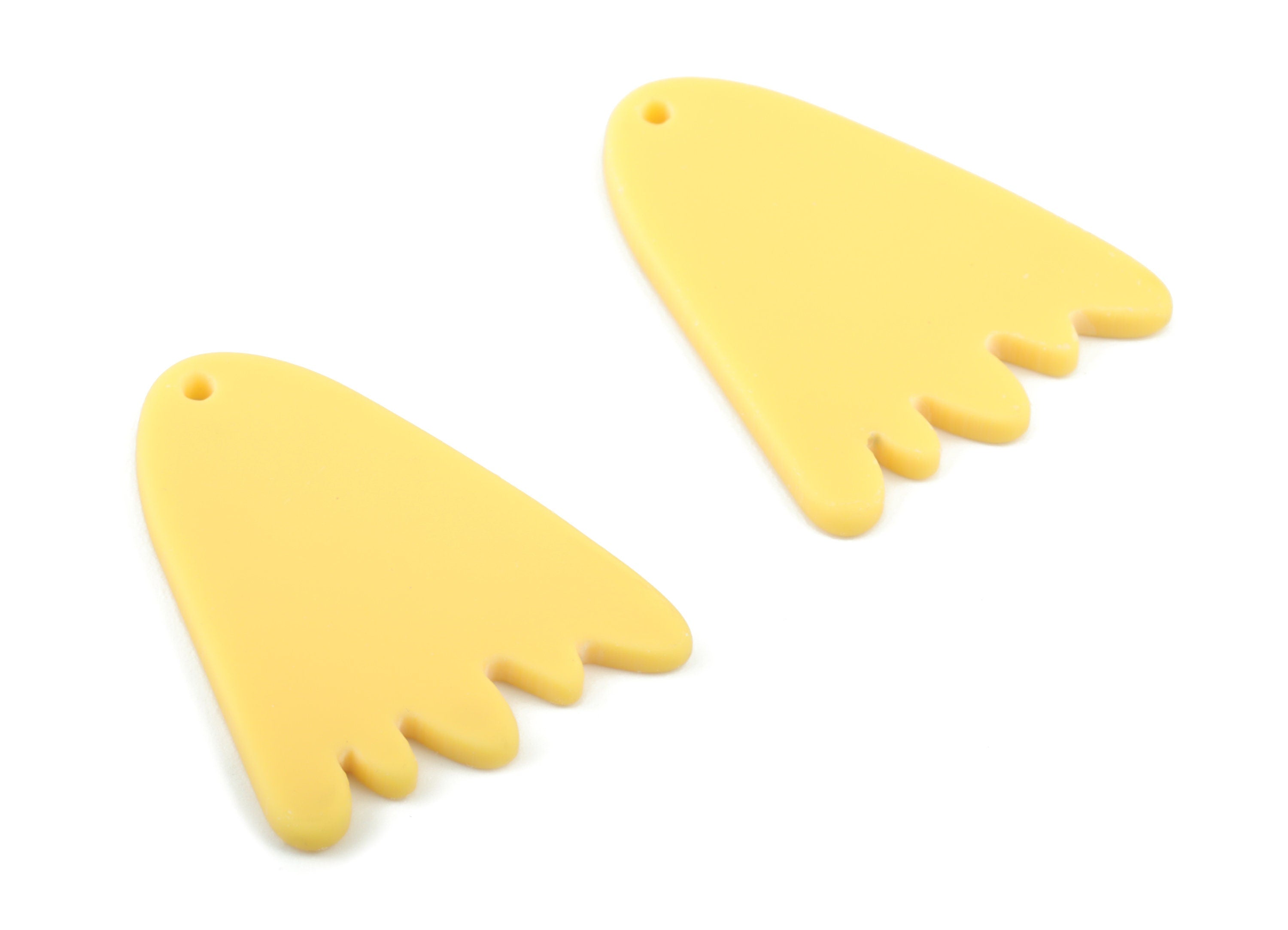 Acrylic Mountain Earring Charms - Yellow Mountain Pendant - Jewelry Supplies - Color Code:A474 - 29.39x22.91x2.25mm - AC2026-A474 - DOMEDBAZAAR