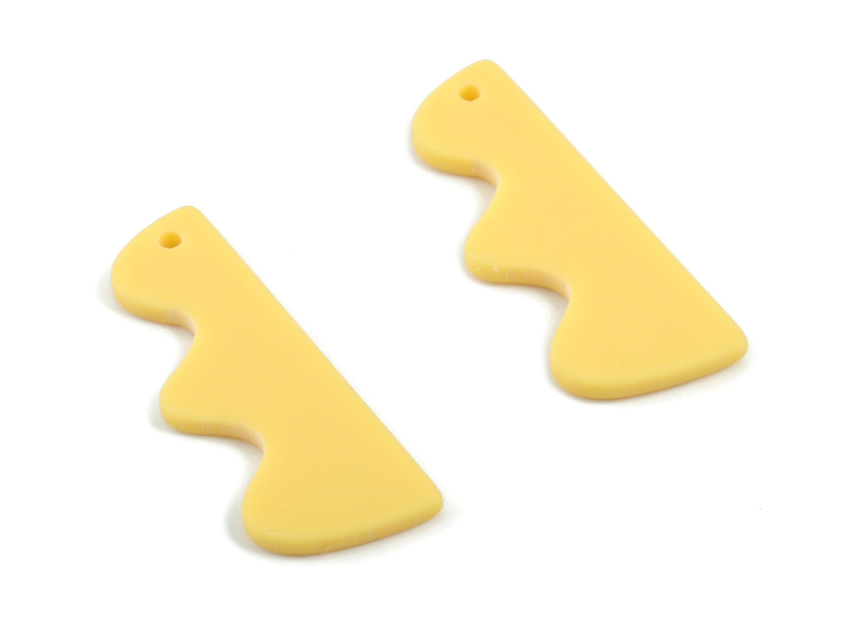 Acrylic Hills Earring Charms - Yellow Hills Pendant - Earring Findings - Jewelry Supplies - Color Code:A474 - 30x11.56x2.42mm - AC2027-A474 - DOMEDBAZAAR