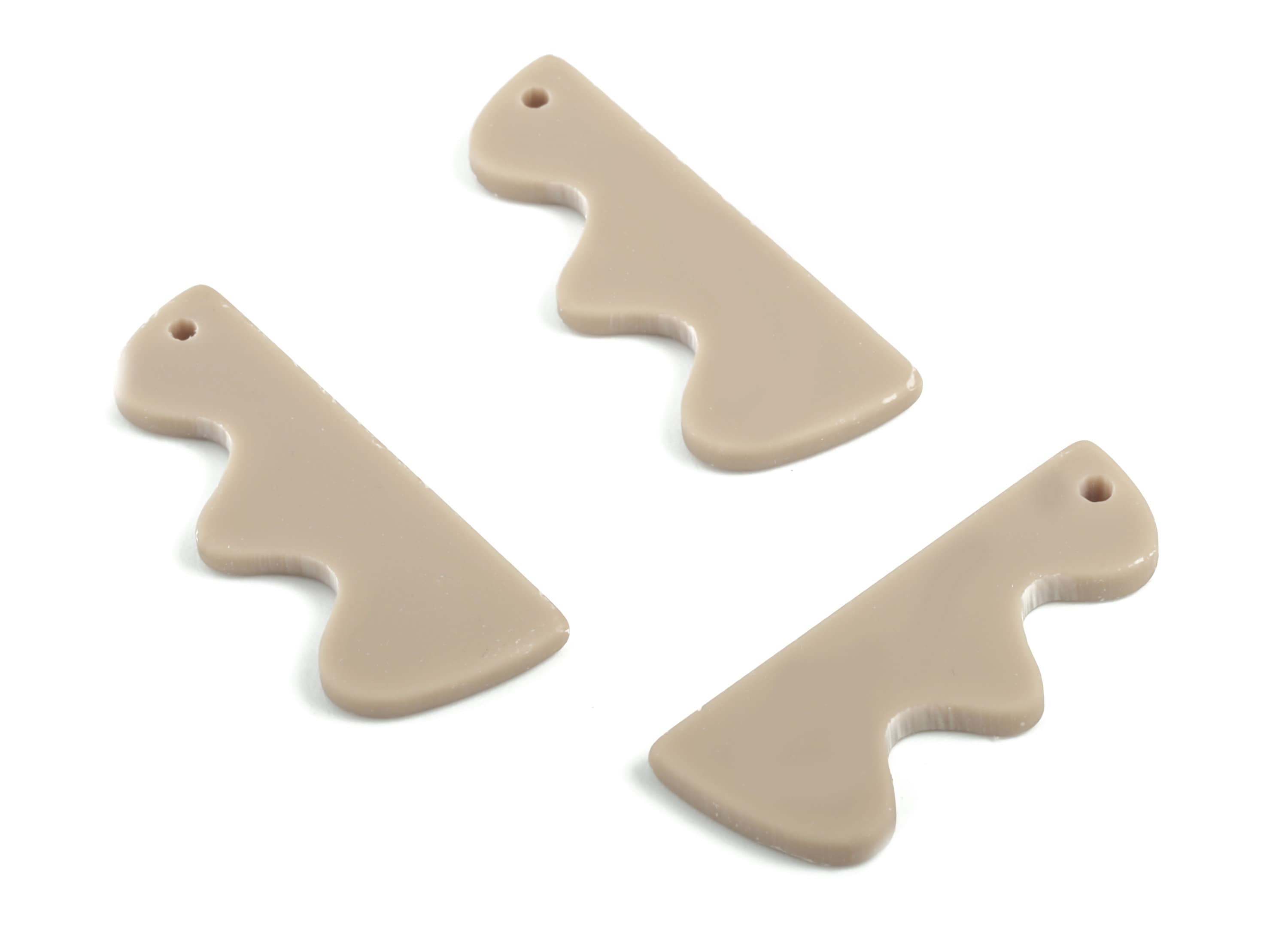 Acrylic Hills Earring Charms - Brown Hills Pendant - Earring Findings - Jewelry Supplies - Color Code:A498 - 30x11.56x2.42mm - AC2027-A498 - DOMEDBAZAAR