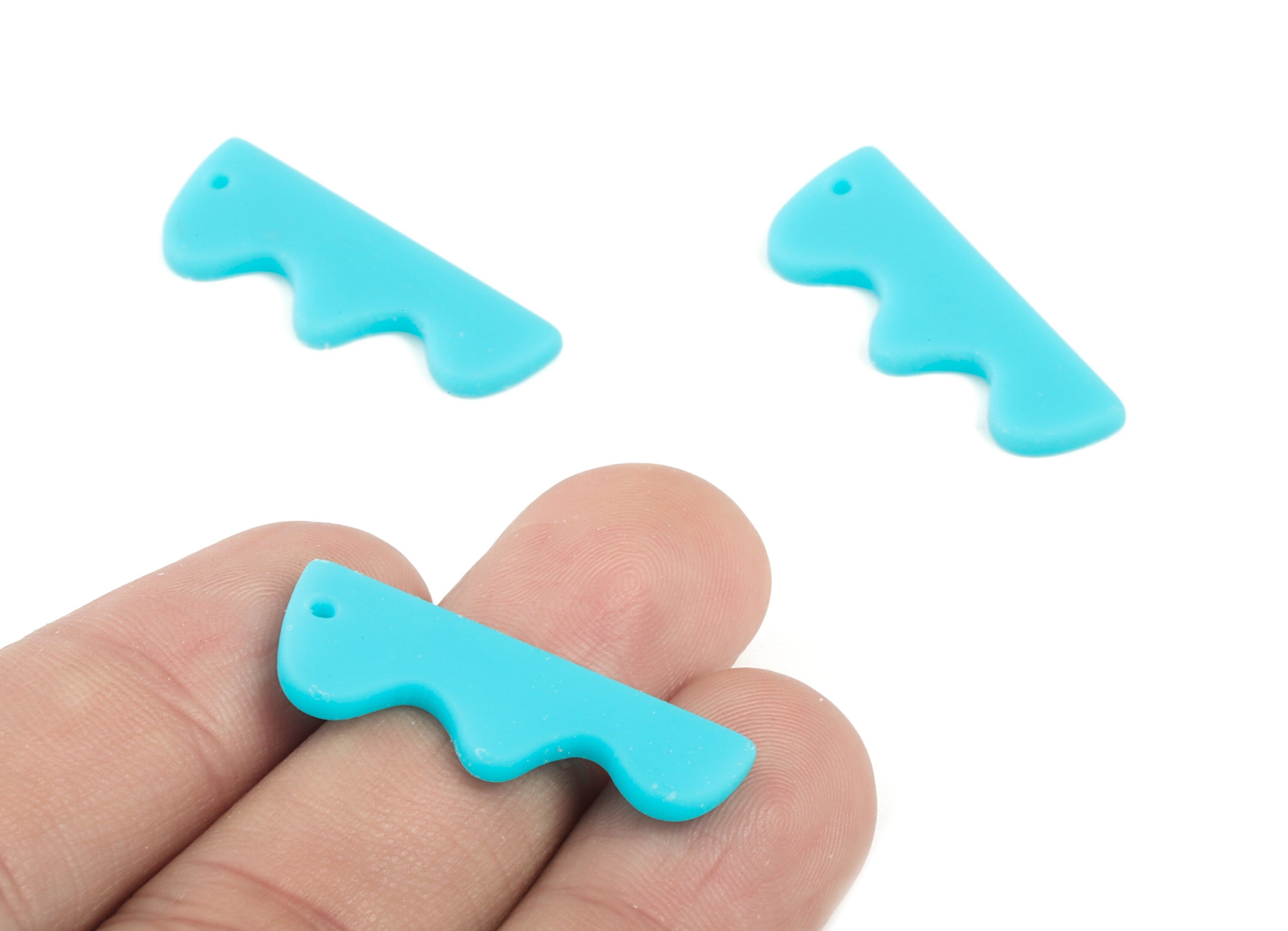 Acrylic Hills Earring Charms - Blue Hills Pendant - Earring Findings - Jewelry Supplies - Color Code:A497 - 30x11.47x2.28mm - AC2028-A497 - DOMEDBAZAAR