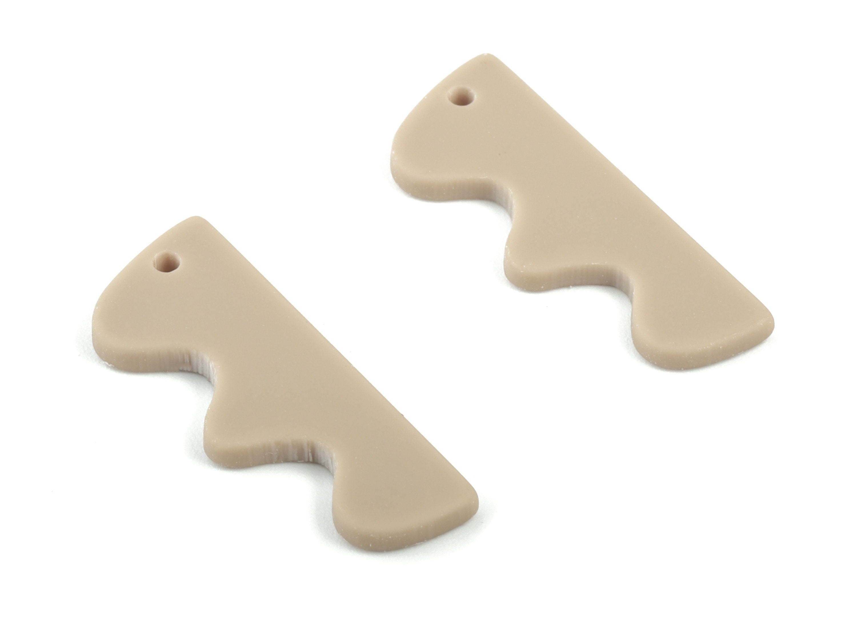 Acrylic Hills Earring Charms - Brown Hills Pendant - Earring Findings - Jewelry Supplies - Color Code:A498 - 30x11.47x2.28mm - AC2028-A498 - DOMEDBAZAAR