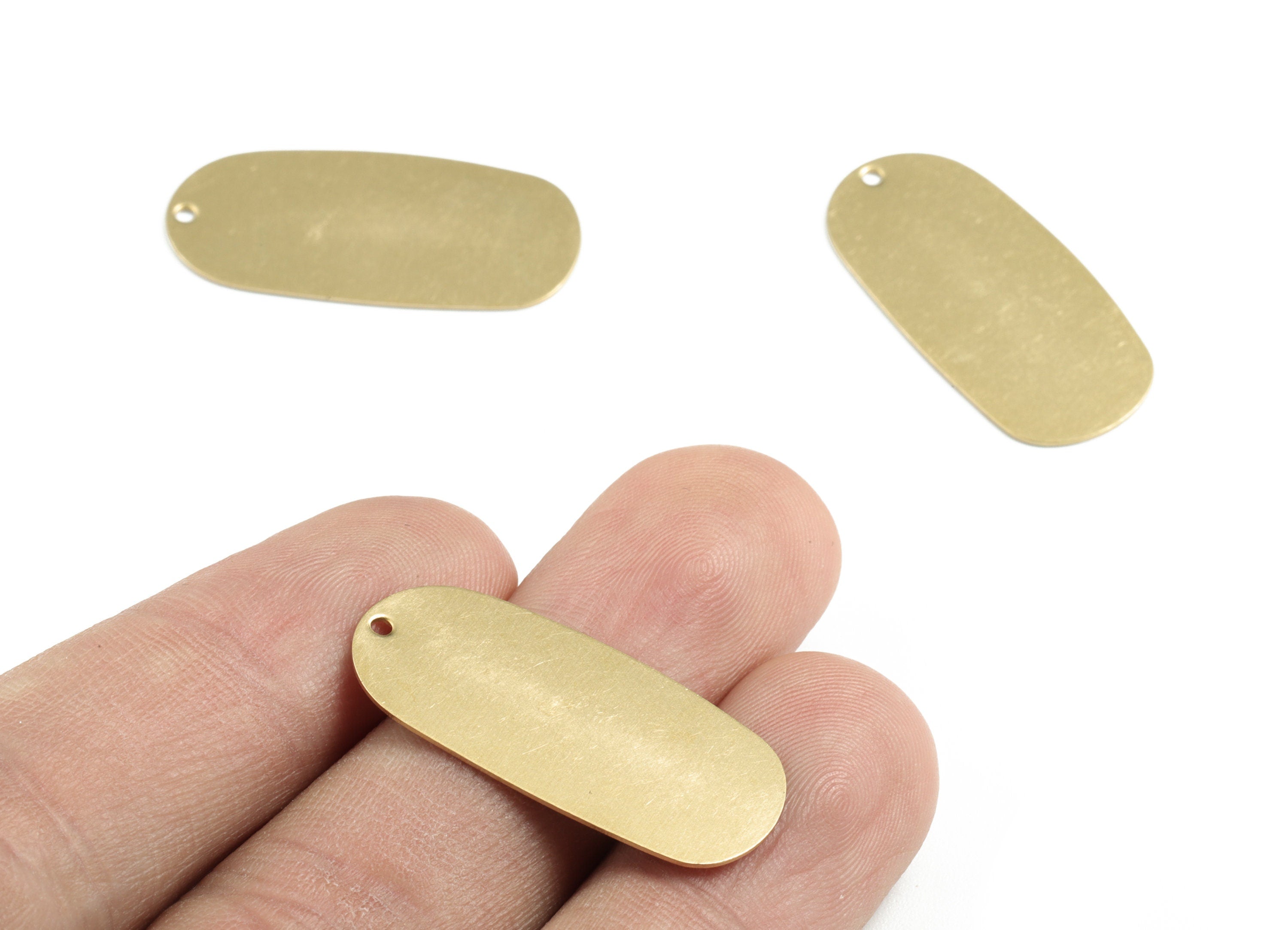 Personalized stamping blank - Brass Oval Stamping Blank - Brass Oval Earring Charms - Earring Findings - 29.84x14.18x0.55mm - PP3598 - DOMEDBAZAAR