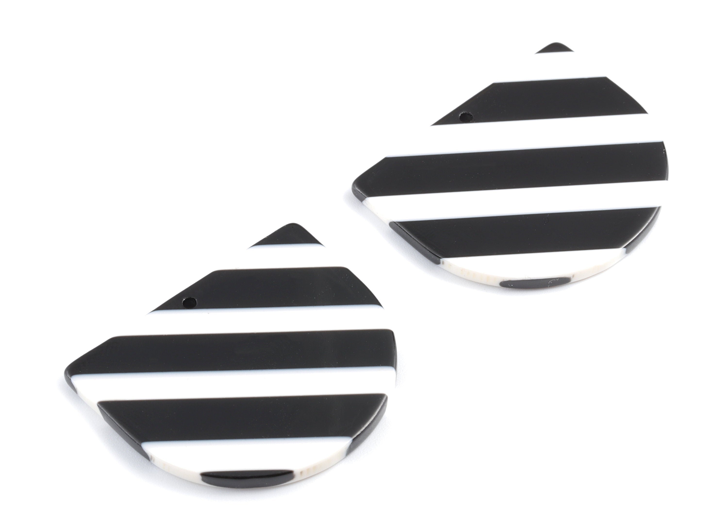Acetate D Charms - Half Moon Earrings and Pendant - Earring Findings - Jewelry Supplies - Color Code:A64 - 34.17x29.43x2.37mm - AC1094-A64 - DOMEDBAZAAR
