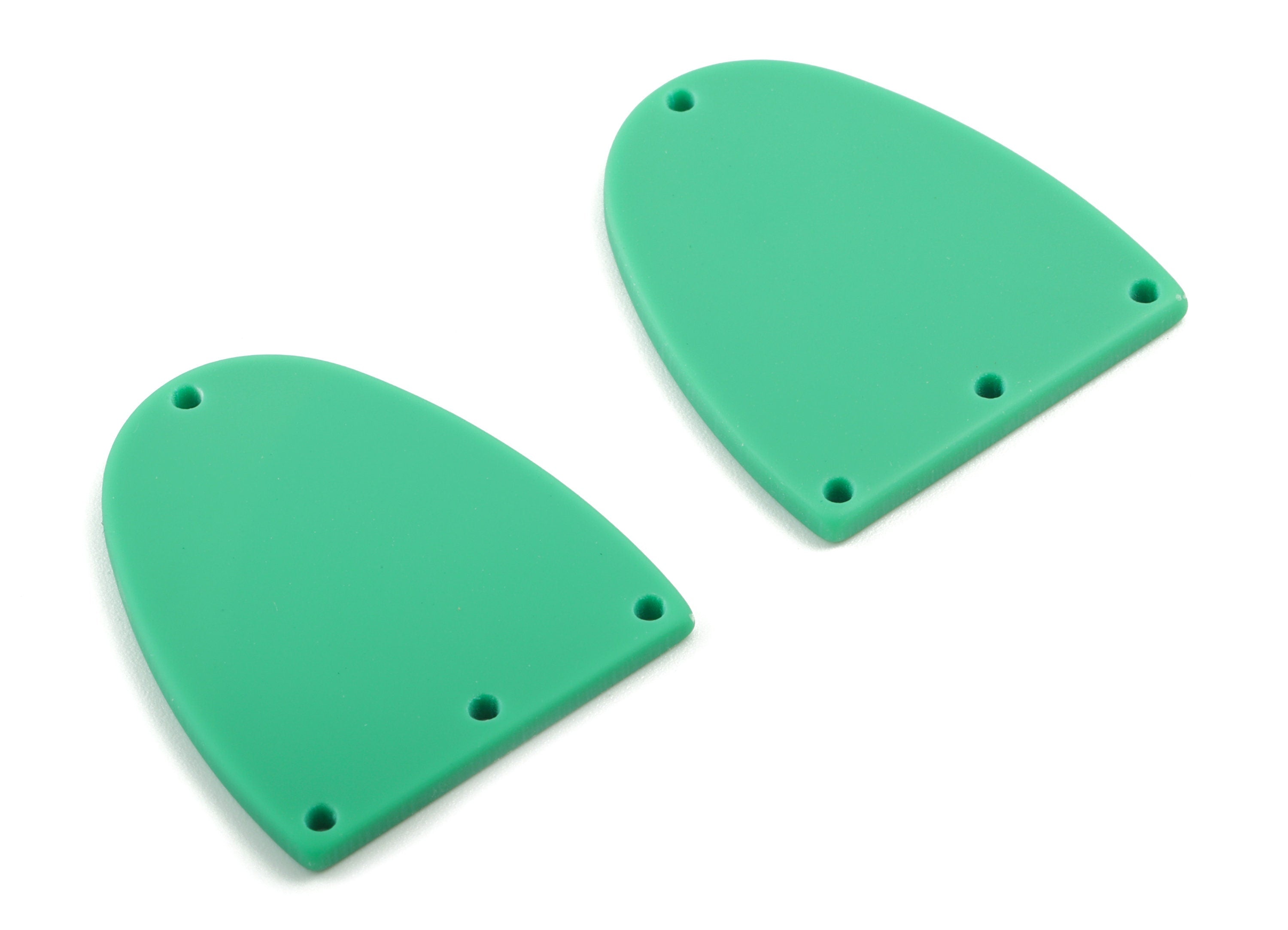 Acrylic D Earring Connector - Acrylic D Earring Charms - 4 Holes - Jewellery Supplies - Color Code:A478 - 31.85x27.15x2.55mm - AC1956-A478 - DOMEDBAZAAR