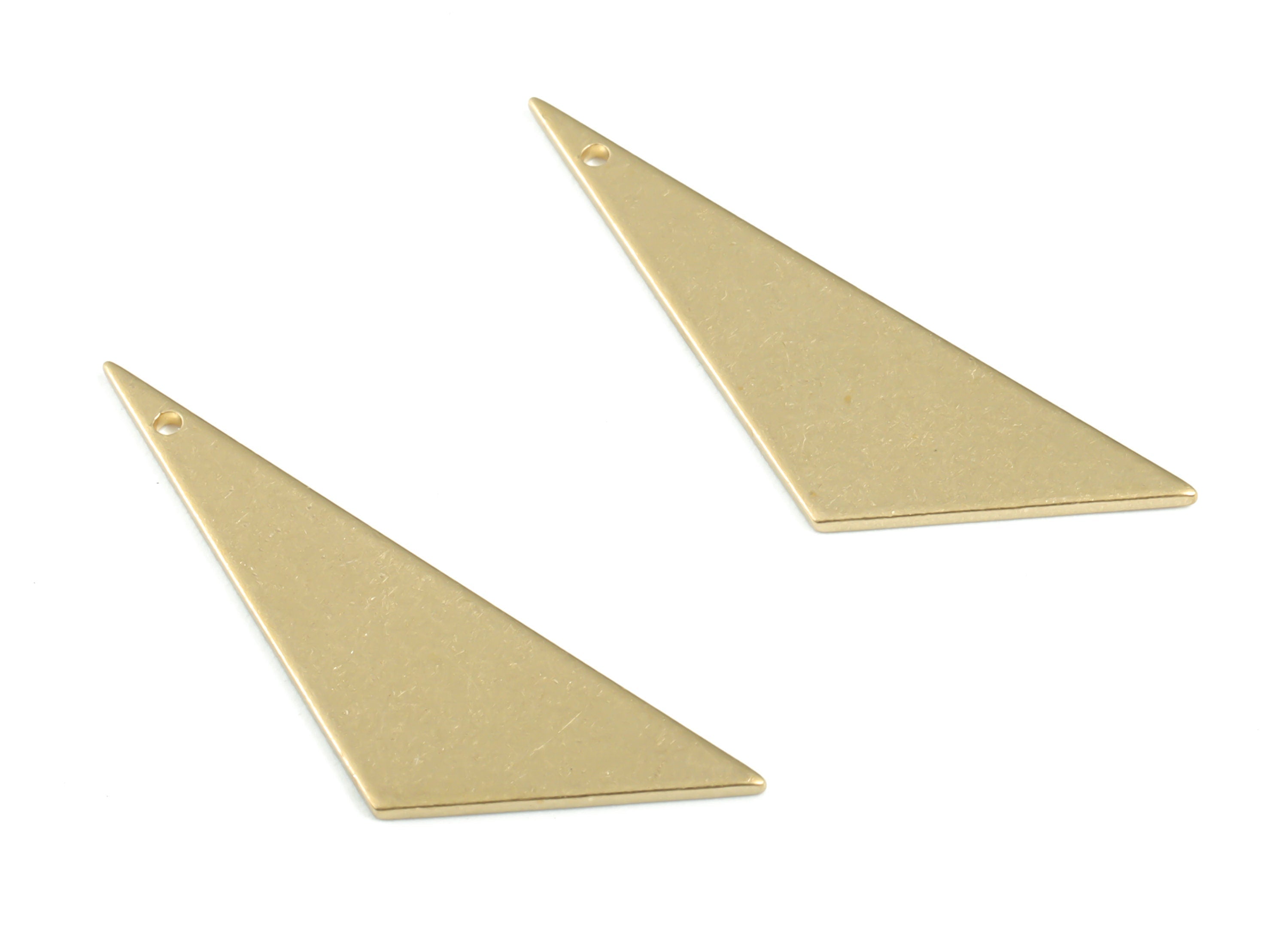 Personalized stamping blank - Brass Triangle Earring Charms - Raw Brass Triangle Pendant - Earring Findings - 37.88x11.51x0.97mm - PP3599 - DOMEDBAZAAR