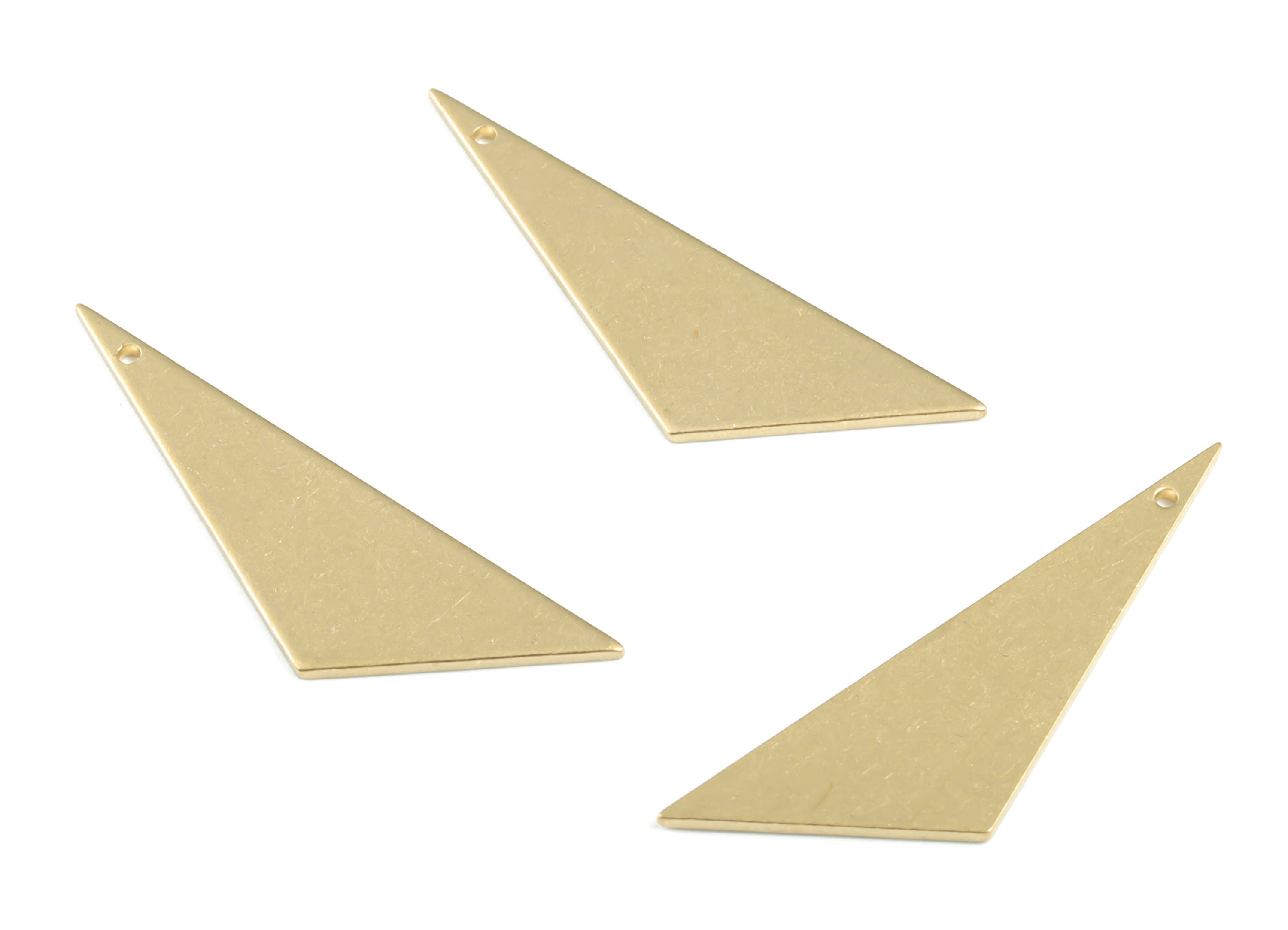 Personalized stamping blank - Brass Triangle Earring Charms - Raw Brass Triangle Pendant - Earring Findings - 37.88x11.51x0.97mm - PP3599 - DOMEDBAZAAR