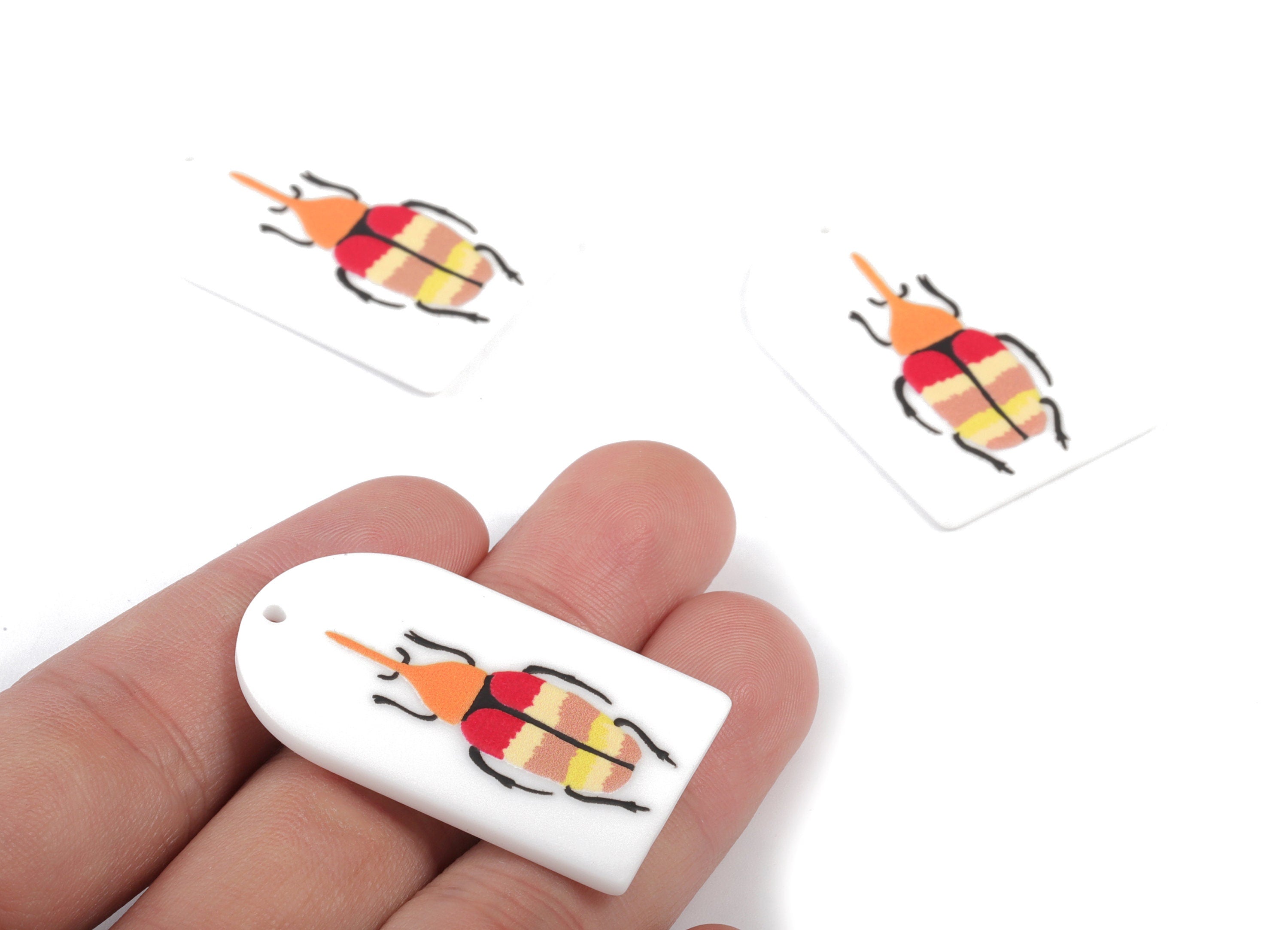 Acrylic Butterfly Earring Charms - Acrylic Butterfly Pandant - Earring Findings - Jewelry Supplies - 39.83x25.58x2.37mm - AC2023C - DOMEDBAZAAR