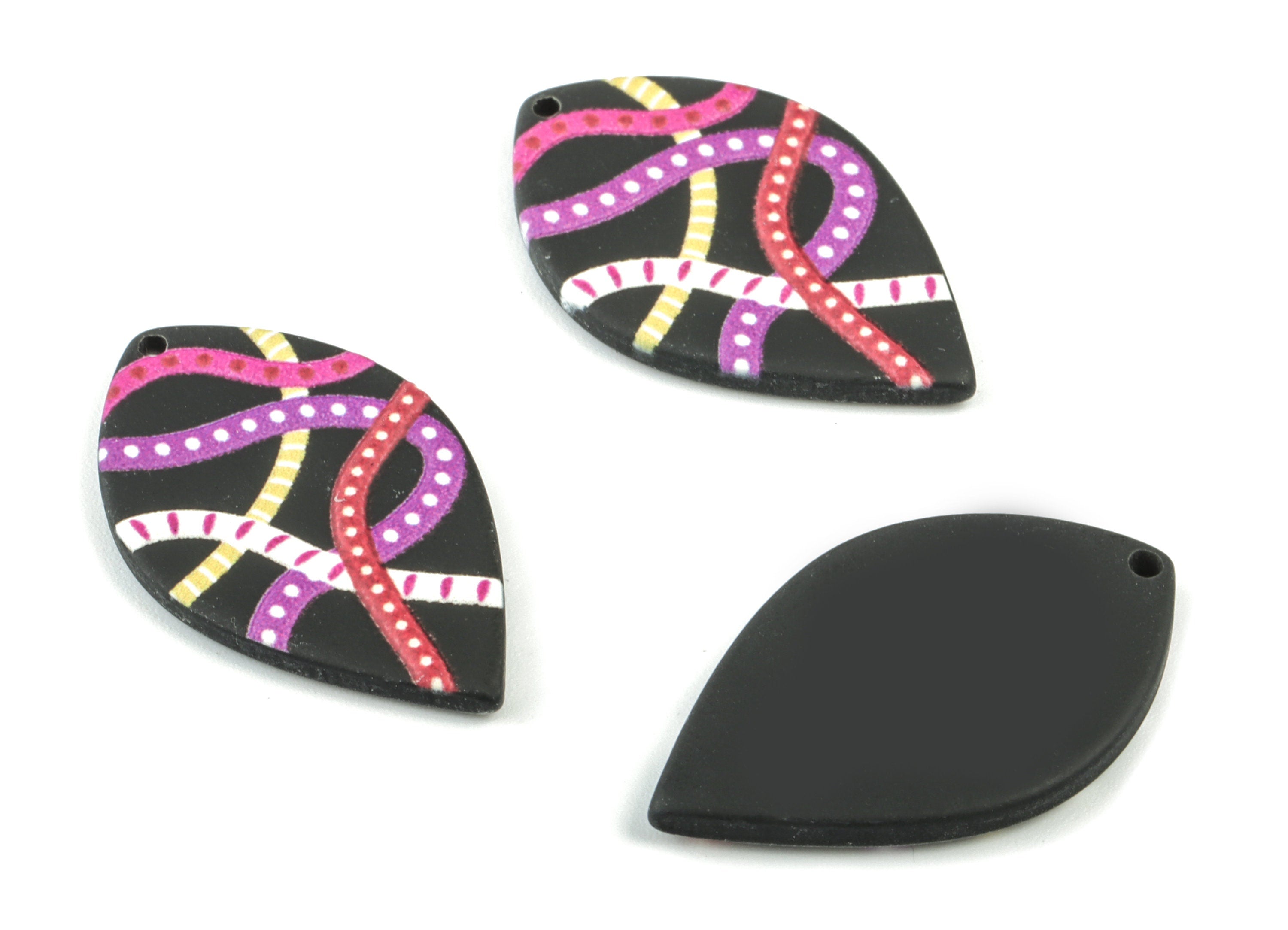 Acrylic Drop Earring Charms - Acrylic Drop Earrings - Earring Findings - Jewelry Supplies - 29.13x17.8x2.59mm - AC2053 - DOMEDBAZAAR