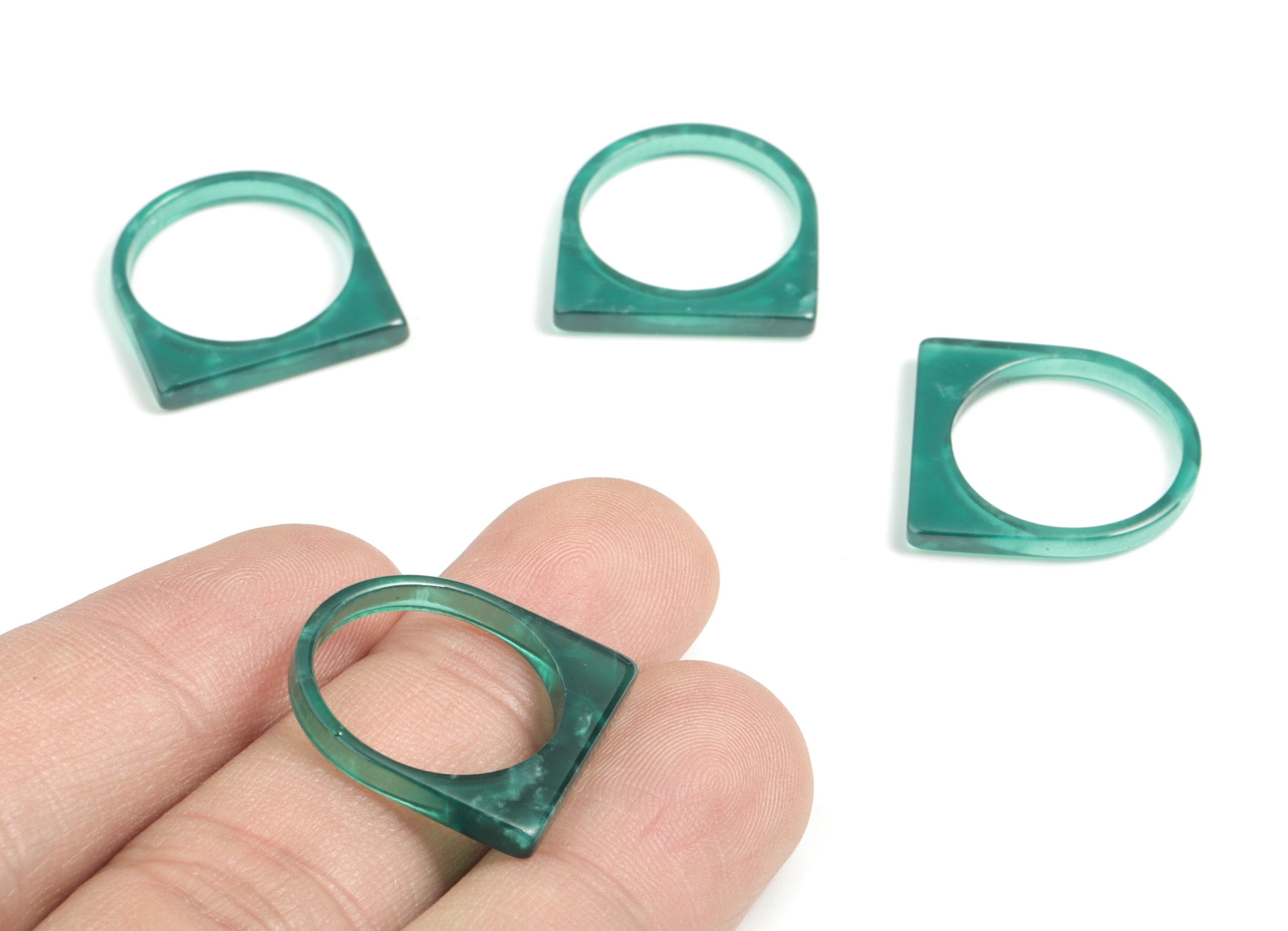 Acetate Round Charms - Acetate Ring - Acetate Round Pendant - Acetate D Earrings - Color Code: A404 - 20.63x19.28x2.69mm - AC1751-A404 - DOMEDBAZAAR