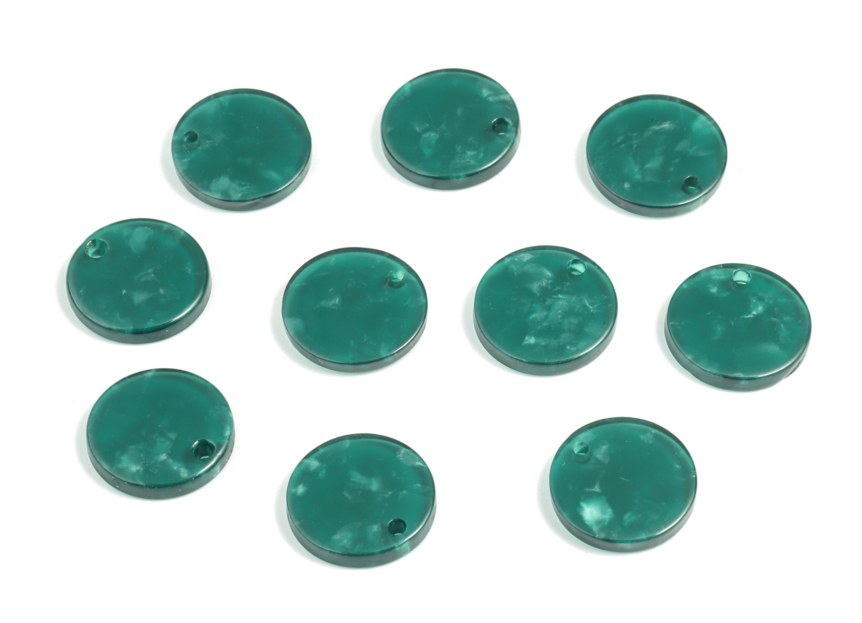 Acetate Round Charms - Round Earring and Pendant - Earring Findings - Jewellery Supplys - Color Code:A530 - 16.09x16.09x2.63mm - AC1107-A530 - DOMEDBAZAAR
