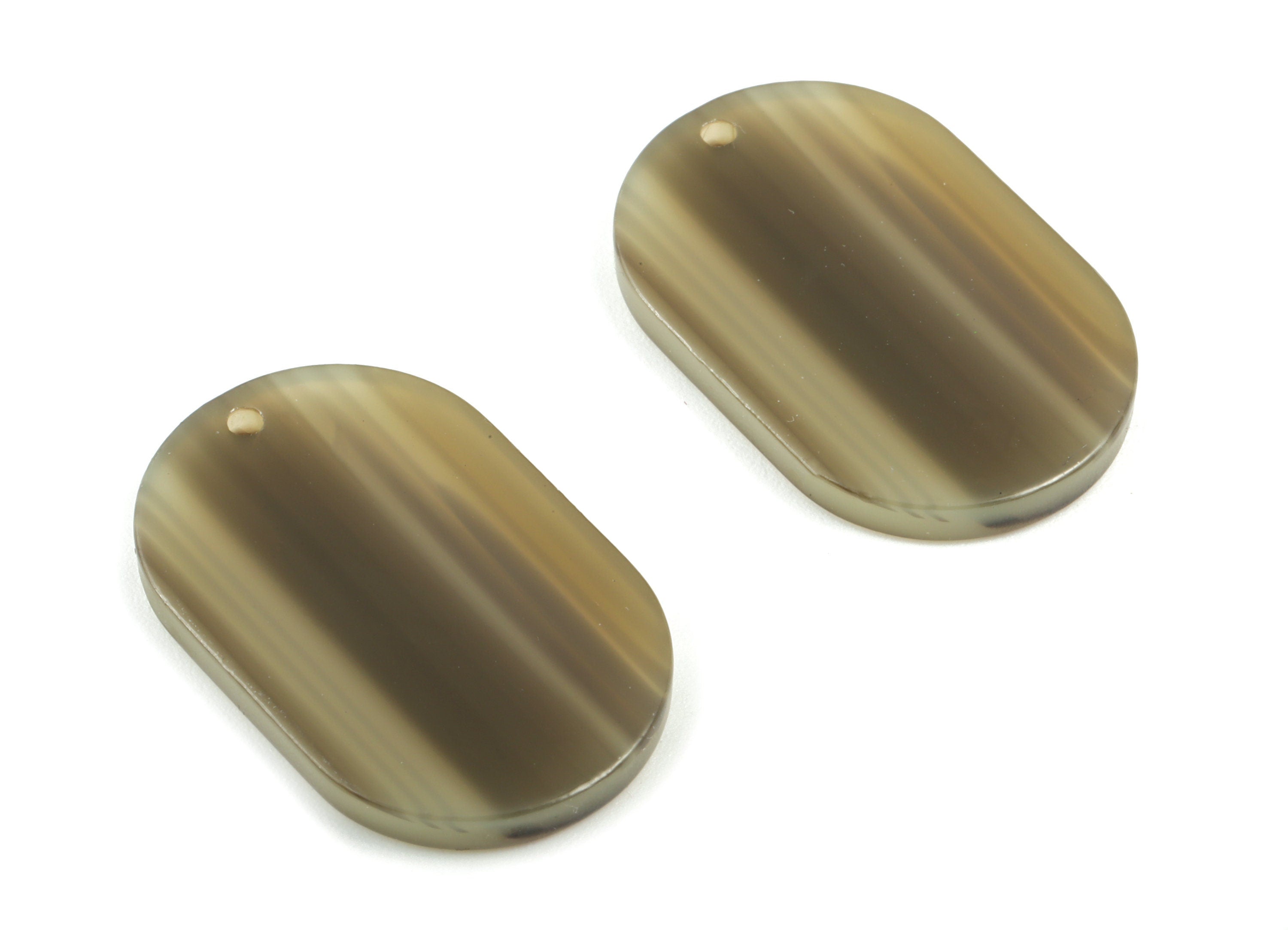 Acrylic Oval Earring Charms - Oval Pendant - Earring Findings - Jewelry Supplies - Color Code: A495 - 26.75x20.7x2.65mm - AC1158-A495 - DOMEDBAZAAR