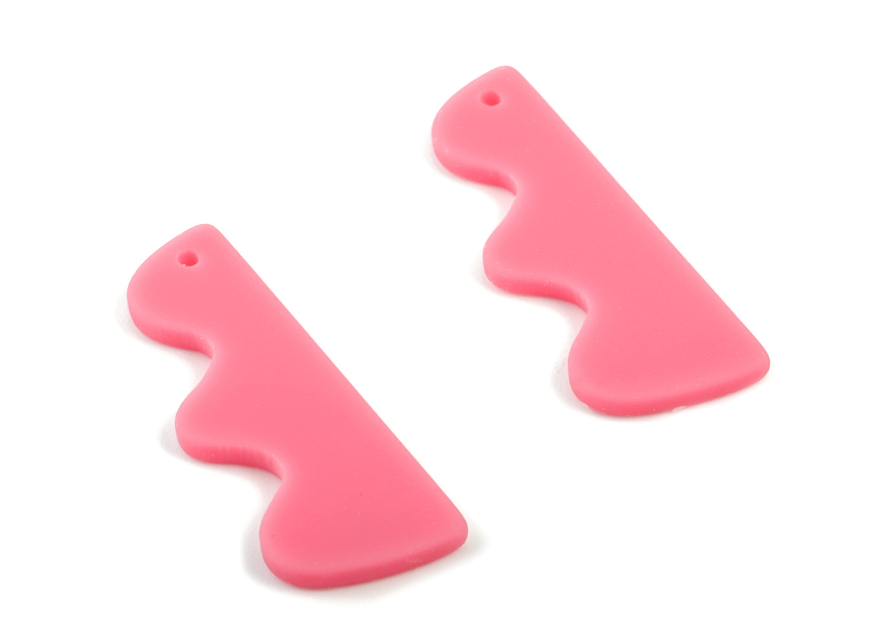 Acrylic Hills Earring Charms - Pink Hills Pendant - Earring Findings - Jewelry Supplies - Color Code:A484 - 30x11.56x2.42mm - AC2027-A484 - DOMEDBAZAAR