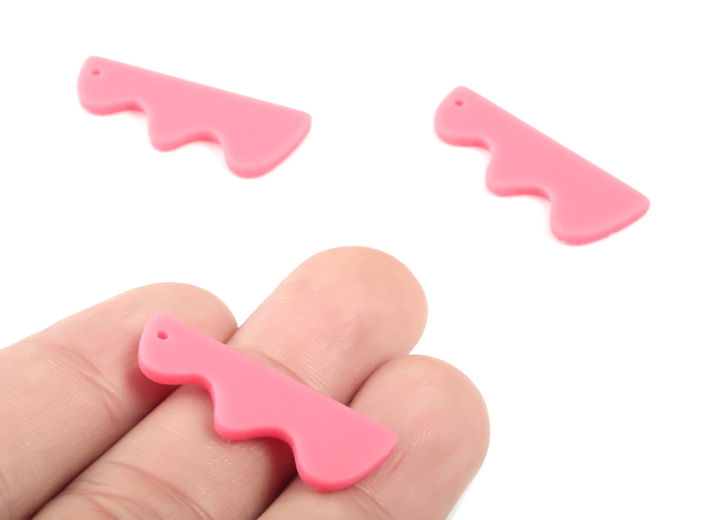 Acrylic Hills Earring Charms - Pink Hills Pendant - Earring Findings - Jewelry Supplies - Color Code:A484 - 30x11.56x2.42mm - AC2027-A484 - DOMEDBAZAAR