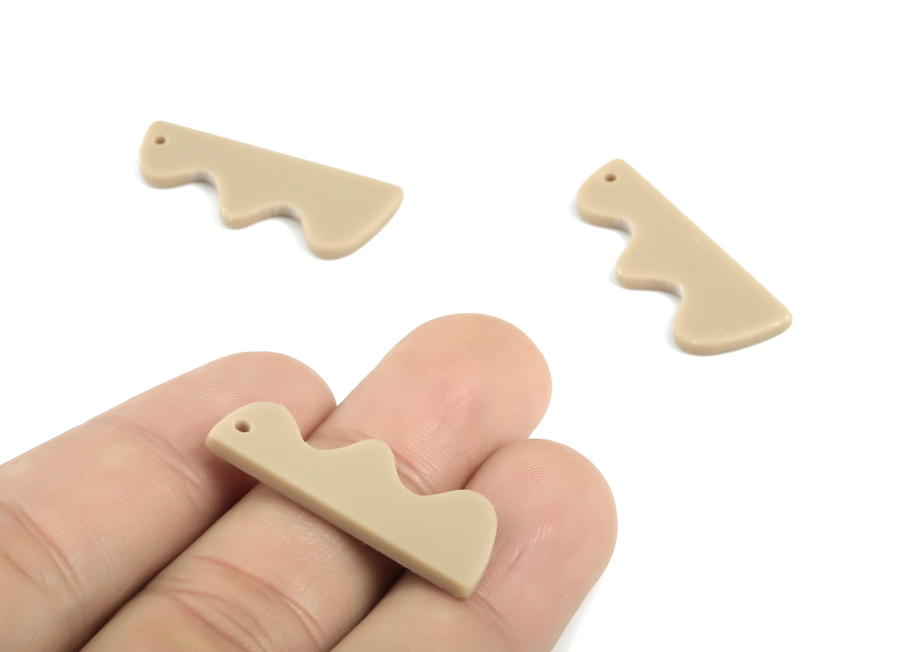 Acrylic Hills Earring Charms - Brown Hills Pendant - Earring Findings - Jewelry Supplies - Color Code:A498 - 30x11.56x2.42mm - AC2027-A498 - DOMEDBAZAAR