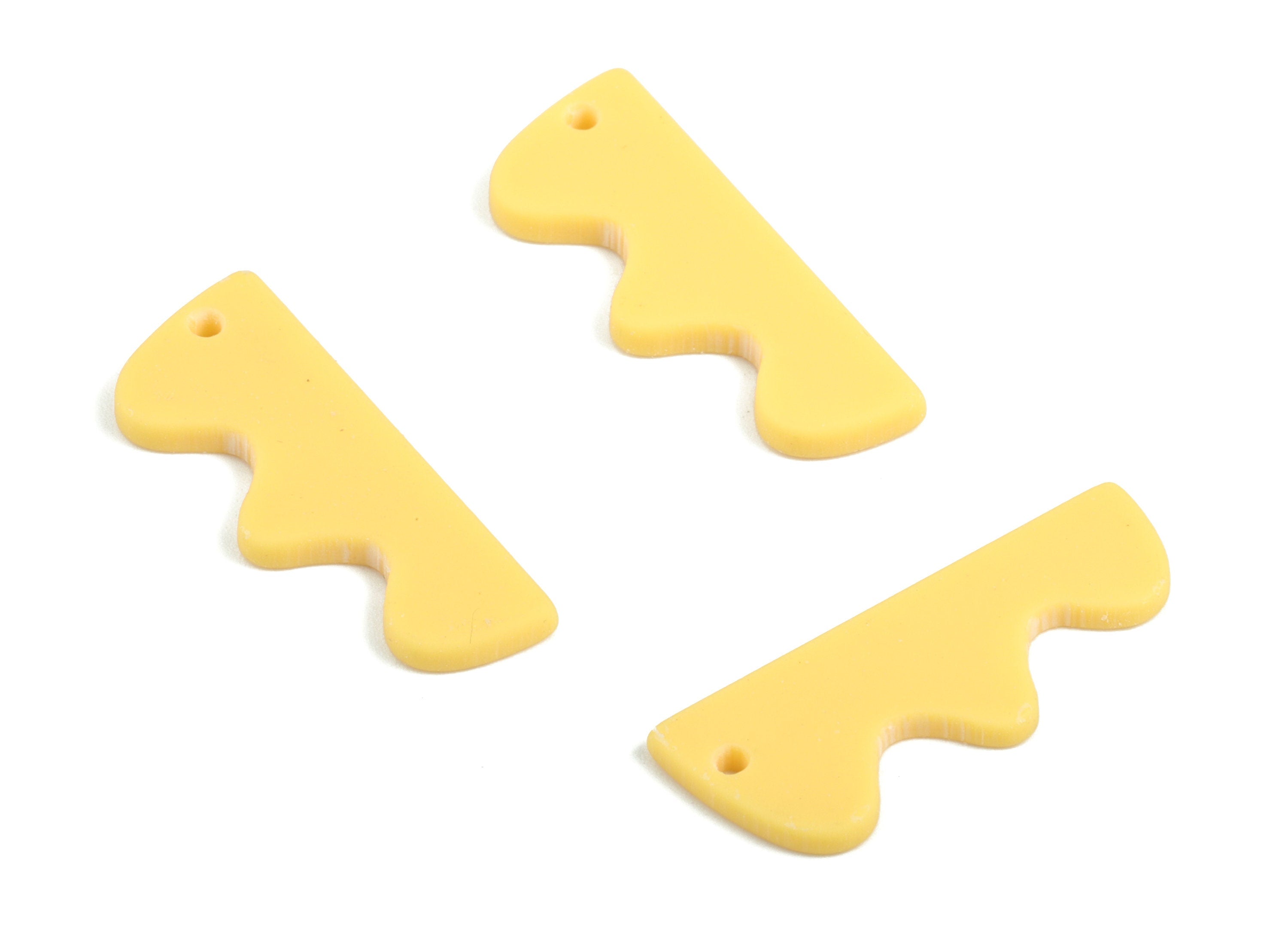 Acrylic Hills Earring Charms - Yellow Hills Pendant - Earring Findings - Jewelry Supplies - Color Code:A474 - 30x11.47x2.28mm - AC2028-A474 - DOMEDBAZAAR