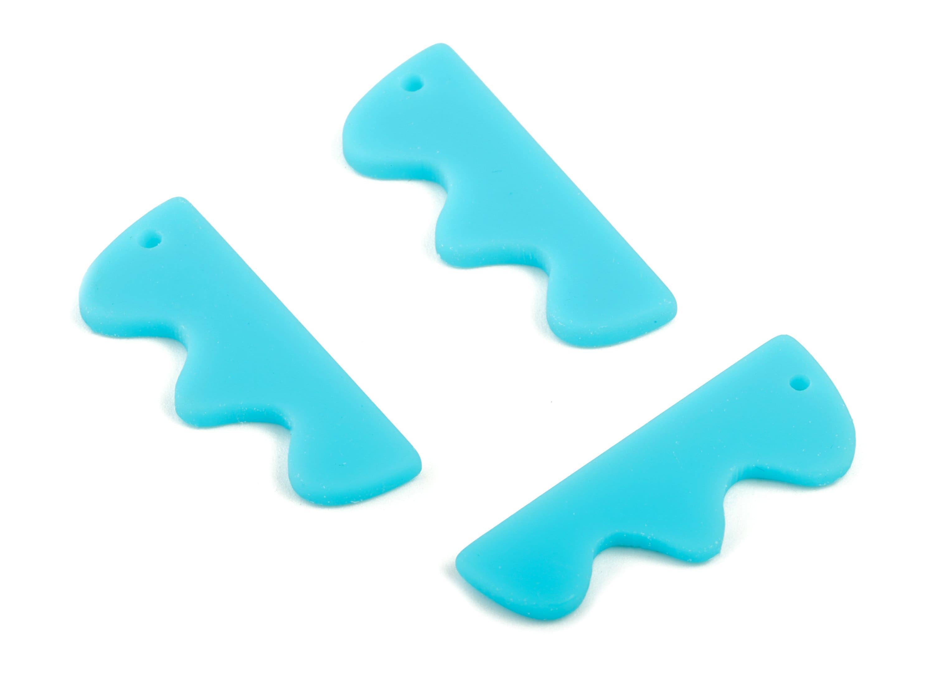 Acrylic Hills Earring Charms - Blue Hills Pendant - Earring Findings - Jewelry Supplies - Color Code:A497 - 30x11.47x2.28mm - AC2028-A497 - DOMEDBAZAAR