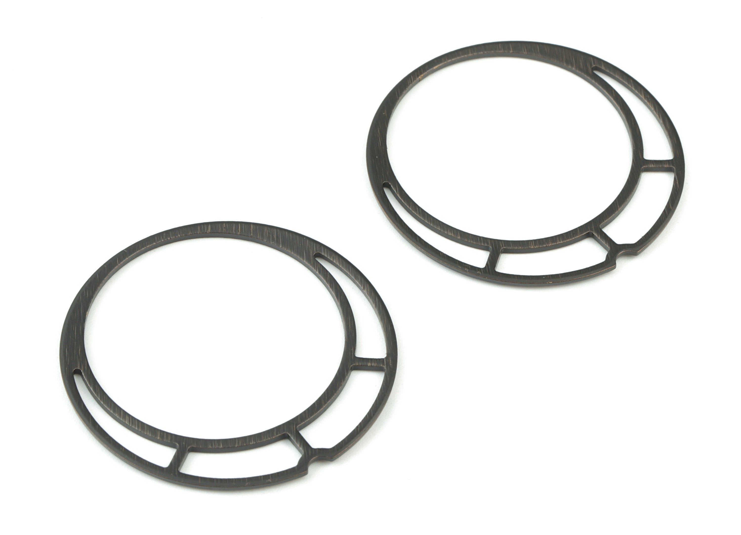 Brass Black Circle Earring Charms - Brass Black Hoop Pendant - Earring Findings - Jewelry Supplies - 38.69x38.62x1.01mm - PP2066B - DOMEDBAZAAR