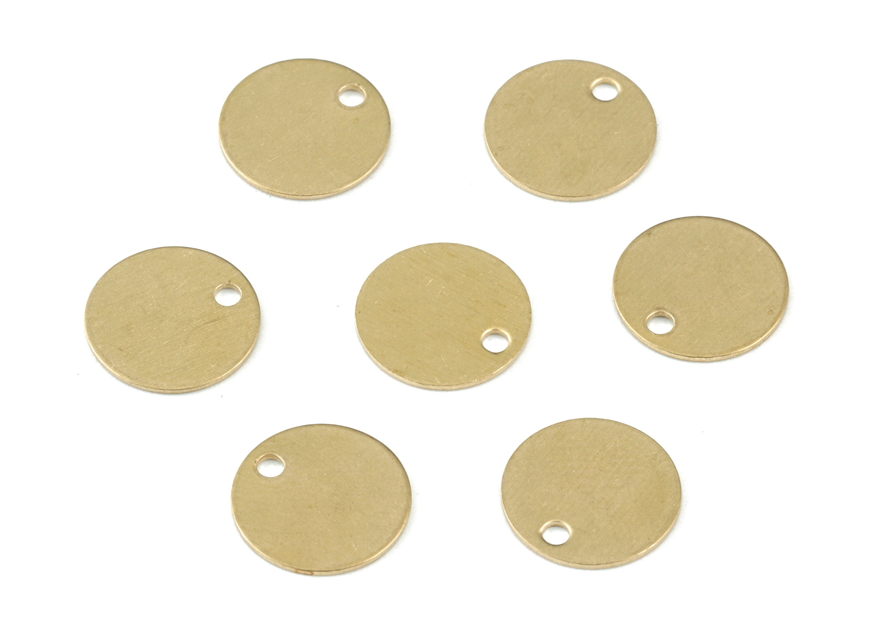 Personalized stamping blank - Brass Mini Coin Stamping Blank - Raw Brass Mini Round Earring Charms and Pendant - 10x10x0.49mm - PP3605 - DOMEDBAZAAR