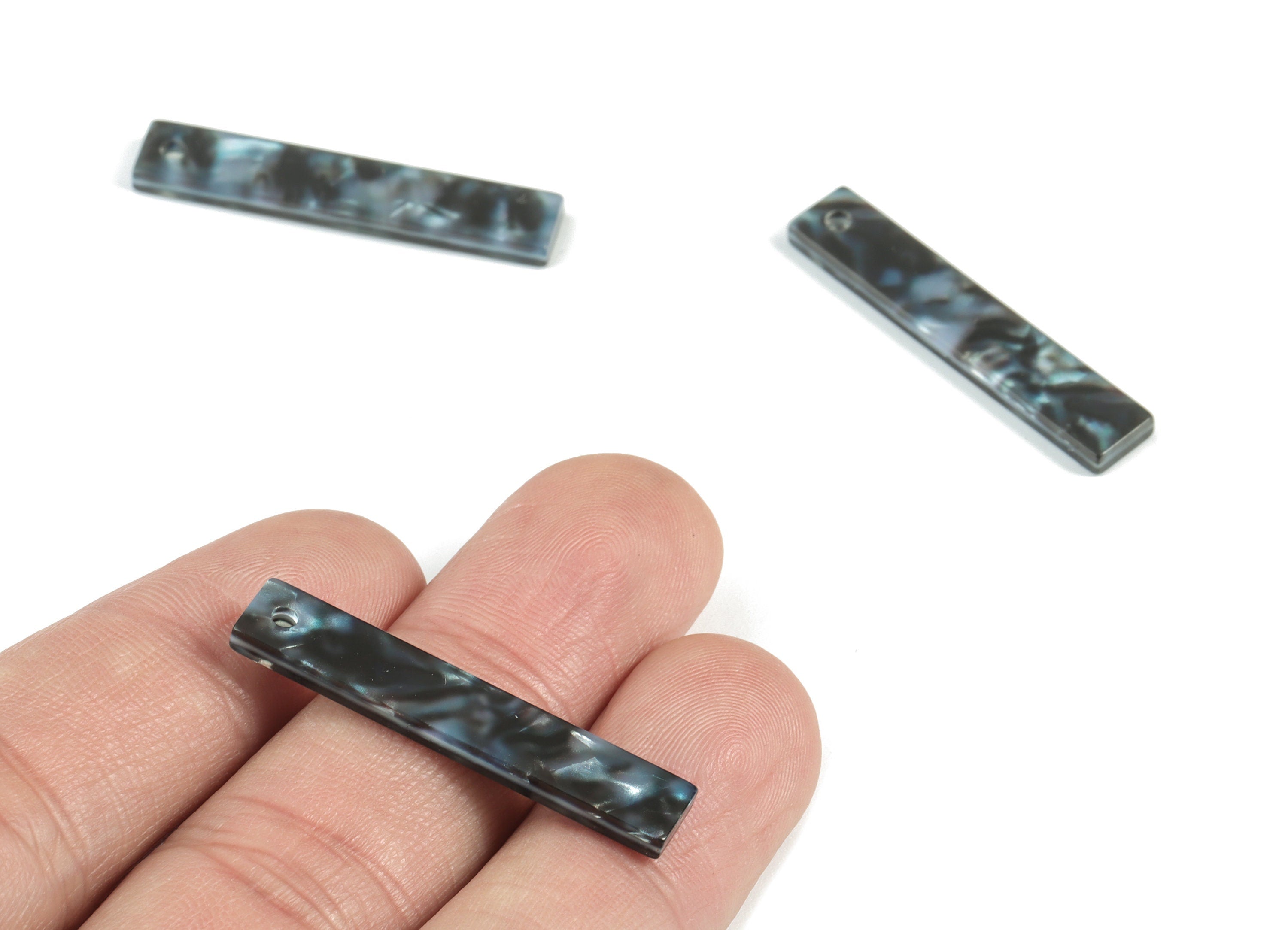 Acrylic Strip Earring Charms - Strip Pendant - Earring Findings - Jewelry Supplies - Color Code: A485 - 33.65x6.21x3.04mm - AC1607-A485 - DOMEDBAZAAR