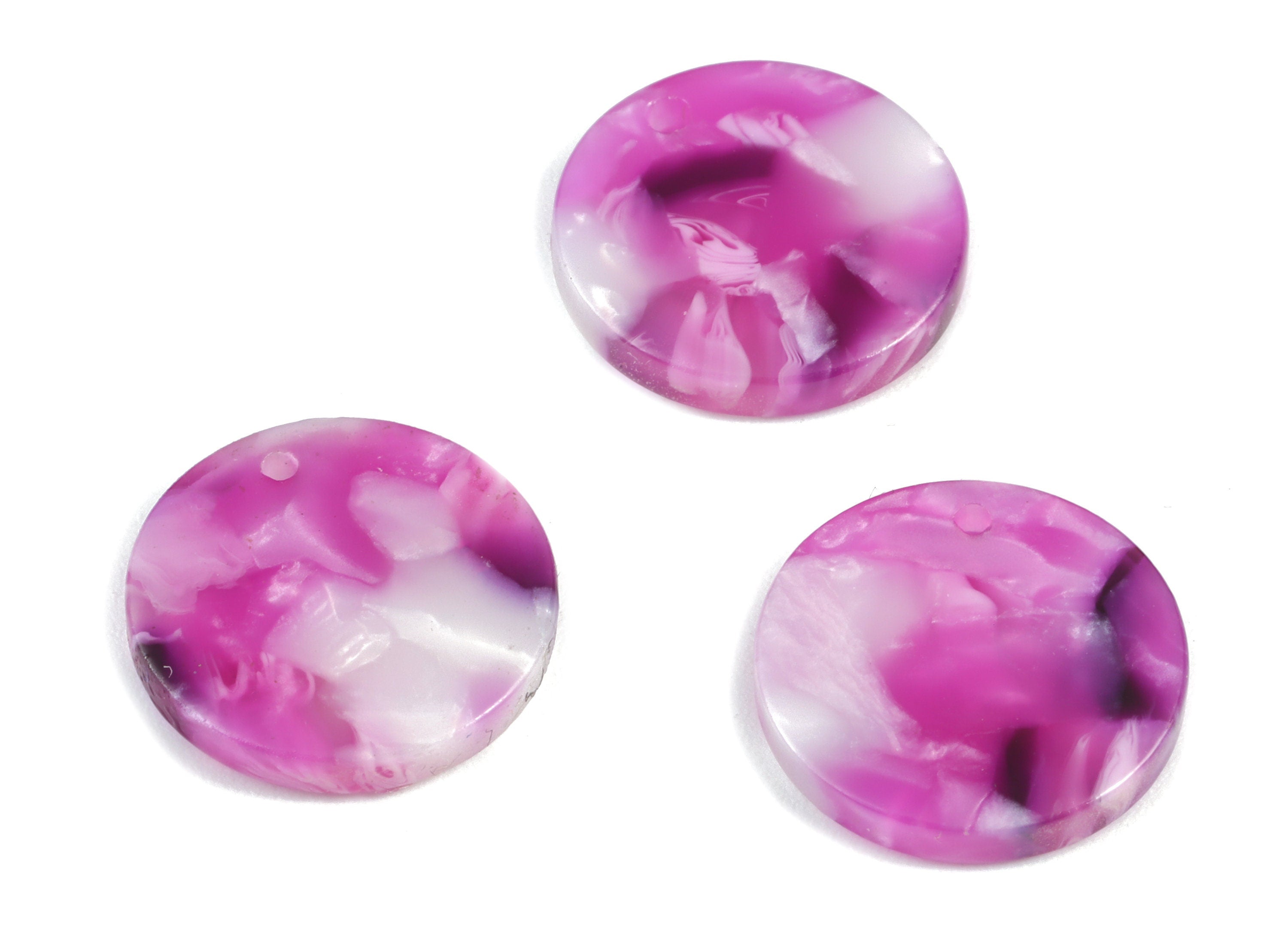 Acetate Round Charms - Round Earrings and Pendant - Earring Findings - Jewelry Supplys - Color Code: A224 - 15.7x15.7x2.78mm - AC1675-A224 - DOMEDBAZAAR