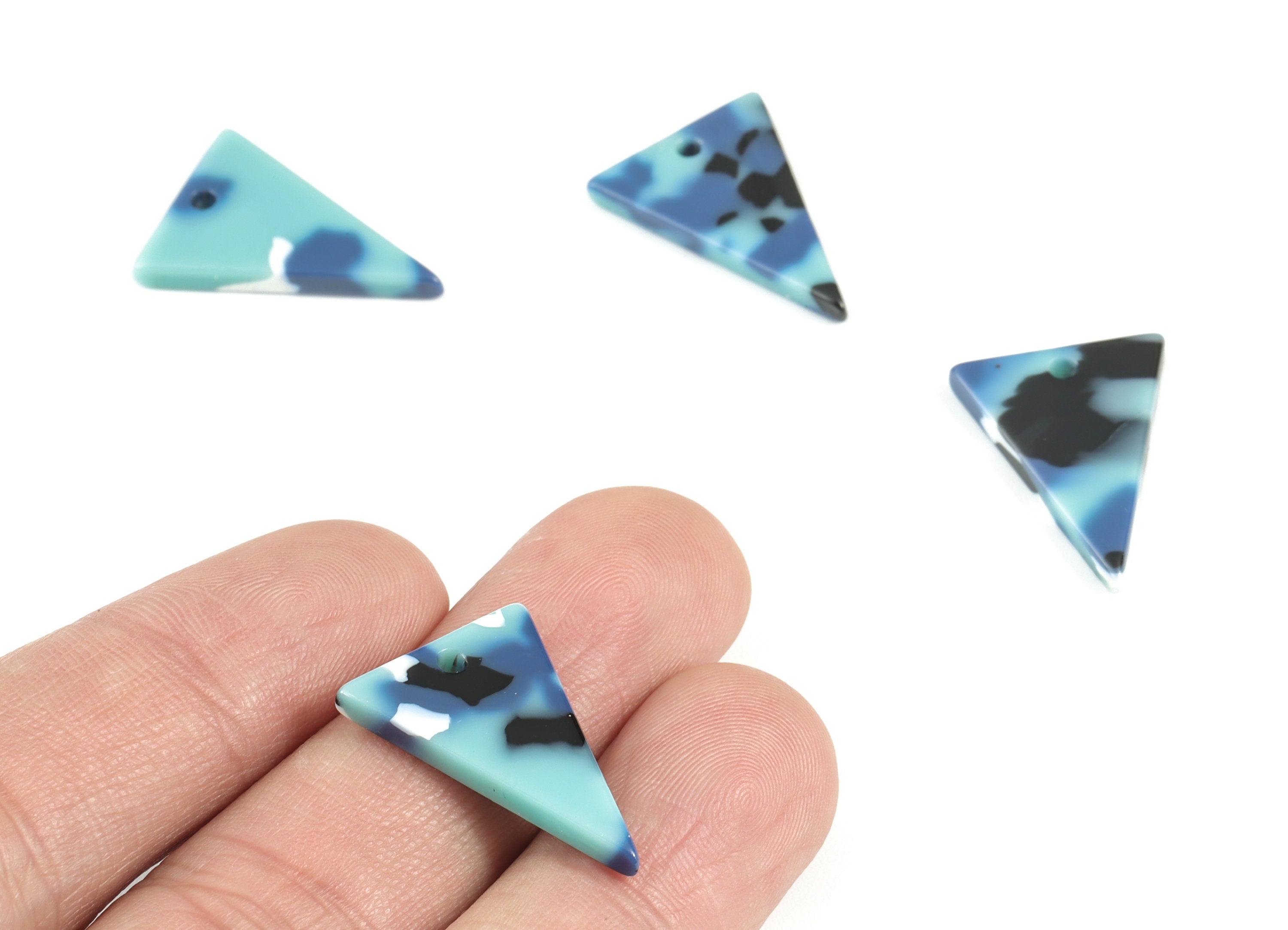 Acetate Triangle Charm - Triangle Earring and Pendant - Earring Finding - Jewelry Supplies - Color Code: A16 - 22.8x16.4x2.57mm - AC2058-A16 - DOMEDBAZAAR
