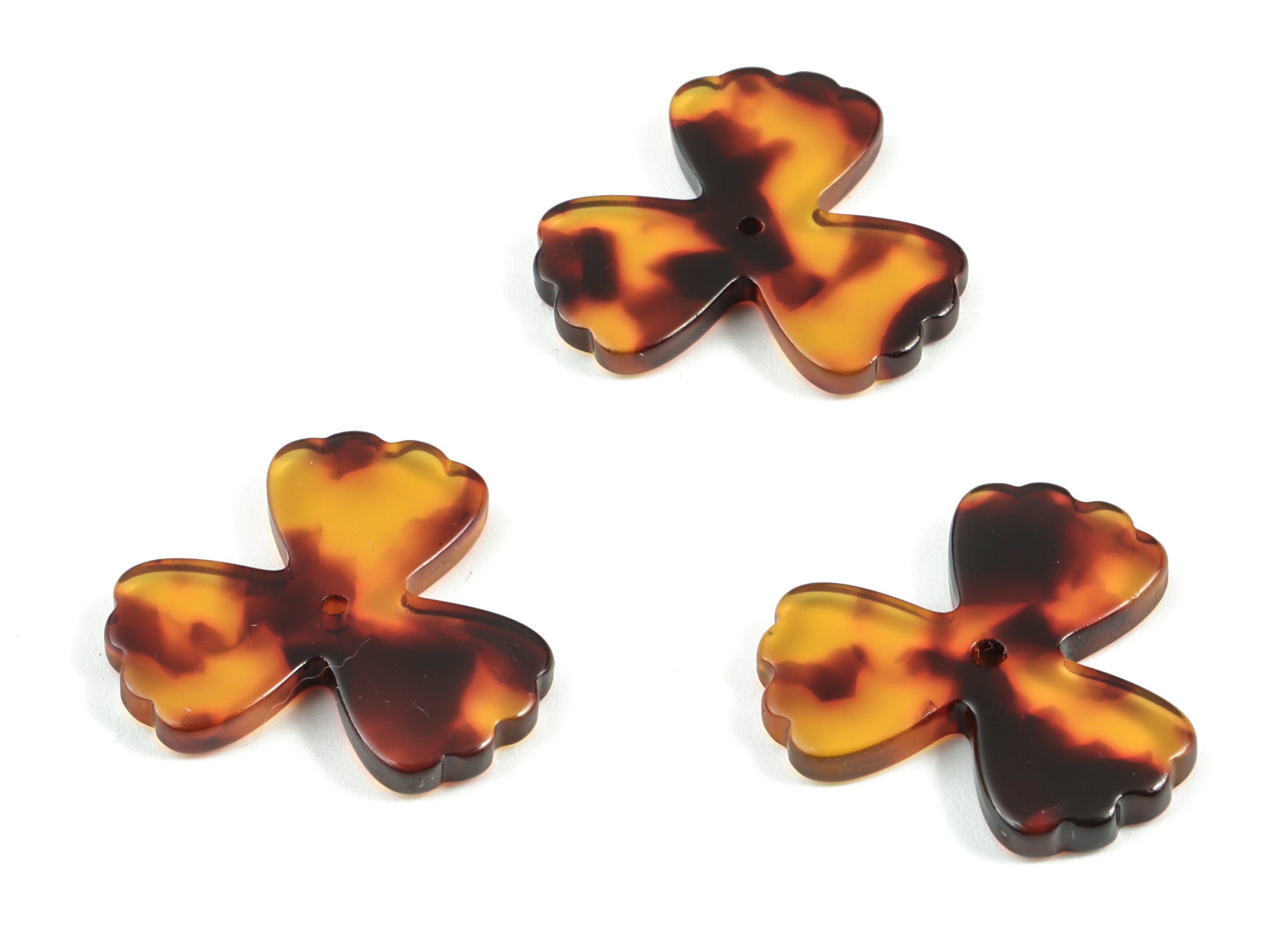 Acetate Flower Charms - Flower Earrings and Pendant - Earring Findings - Jewelry Supplys - Color Code: A05 - 25x23x2.8mm - AC2057-A05 - DOMEDBAZAAR