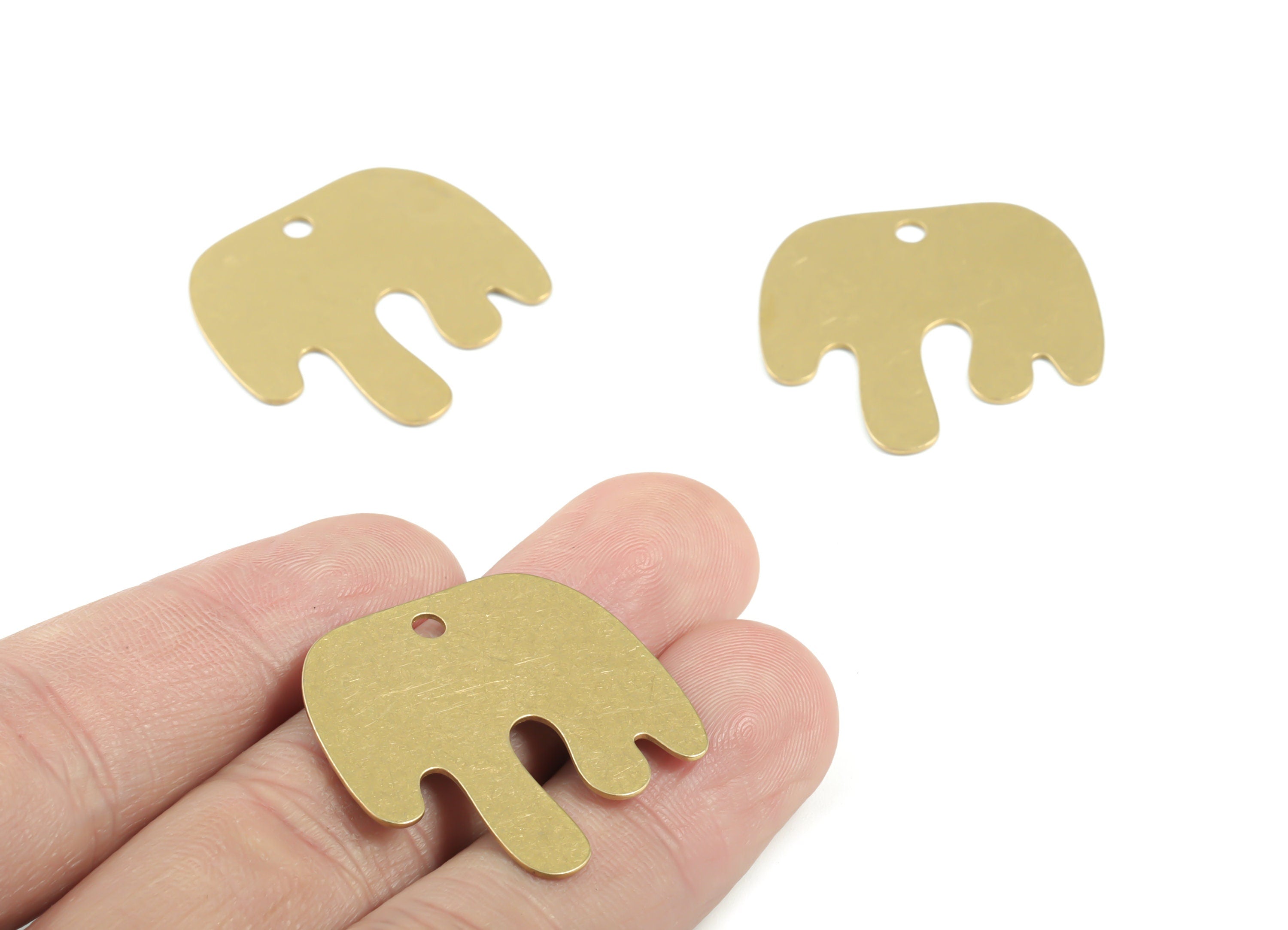 Personalized stamping blank - Brass Fluid Earring Charms - Raw Brass Fluis Pendant - Earrings Finding -  26.69x29.61x0.59mm - PPM3418 - DOMEDBAZAAR