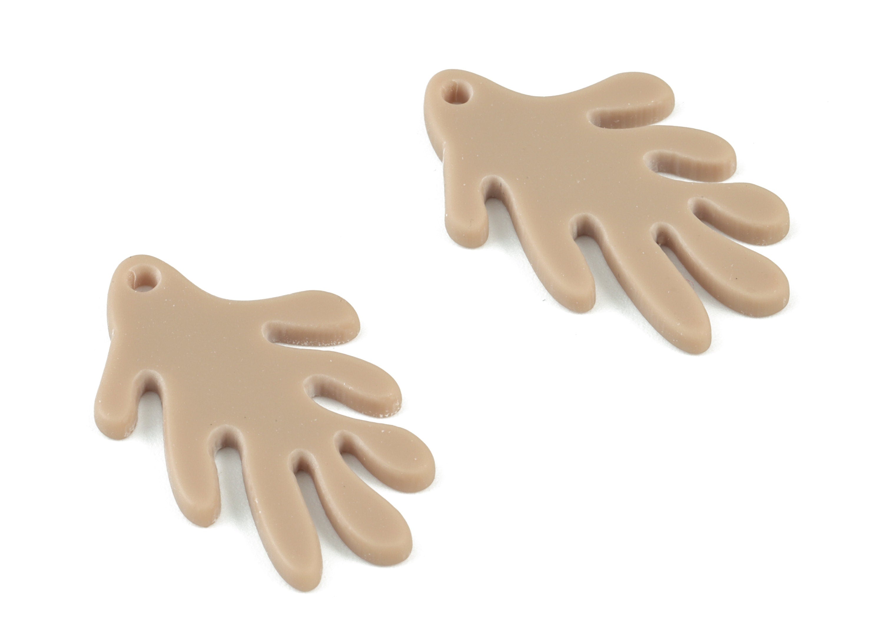 Acrylic Brown Leaf Earring Charms - Acrylic Leaf Earrings - Jewelry Supplies - Color Code:A498 - 29.71x18.37x1.89mm - AC2117-A498 - DOMEDBAZAAR