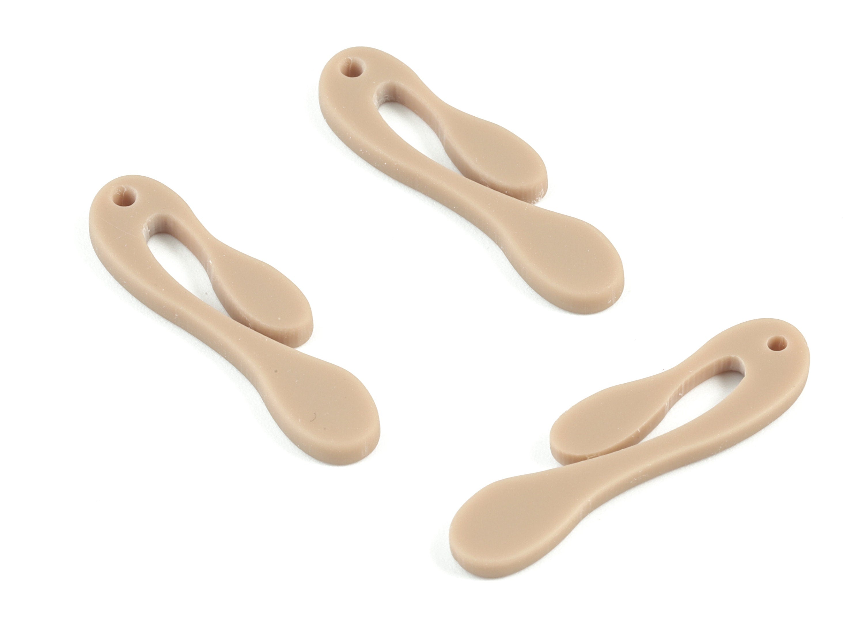 Acrylic Brown Drop Earring Charms - Acrylic Drop Pendant - Jewelry Supplies - Color Code:A498 - 32.53x8.45x2.05mm - AC2121-A498 - DOMEDBAZAAR