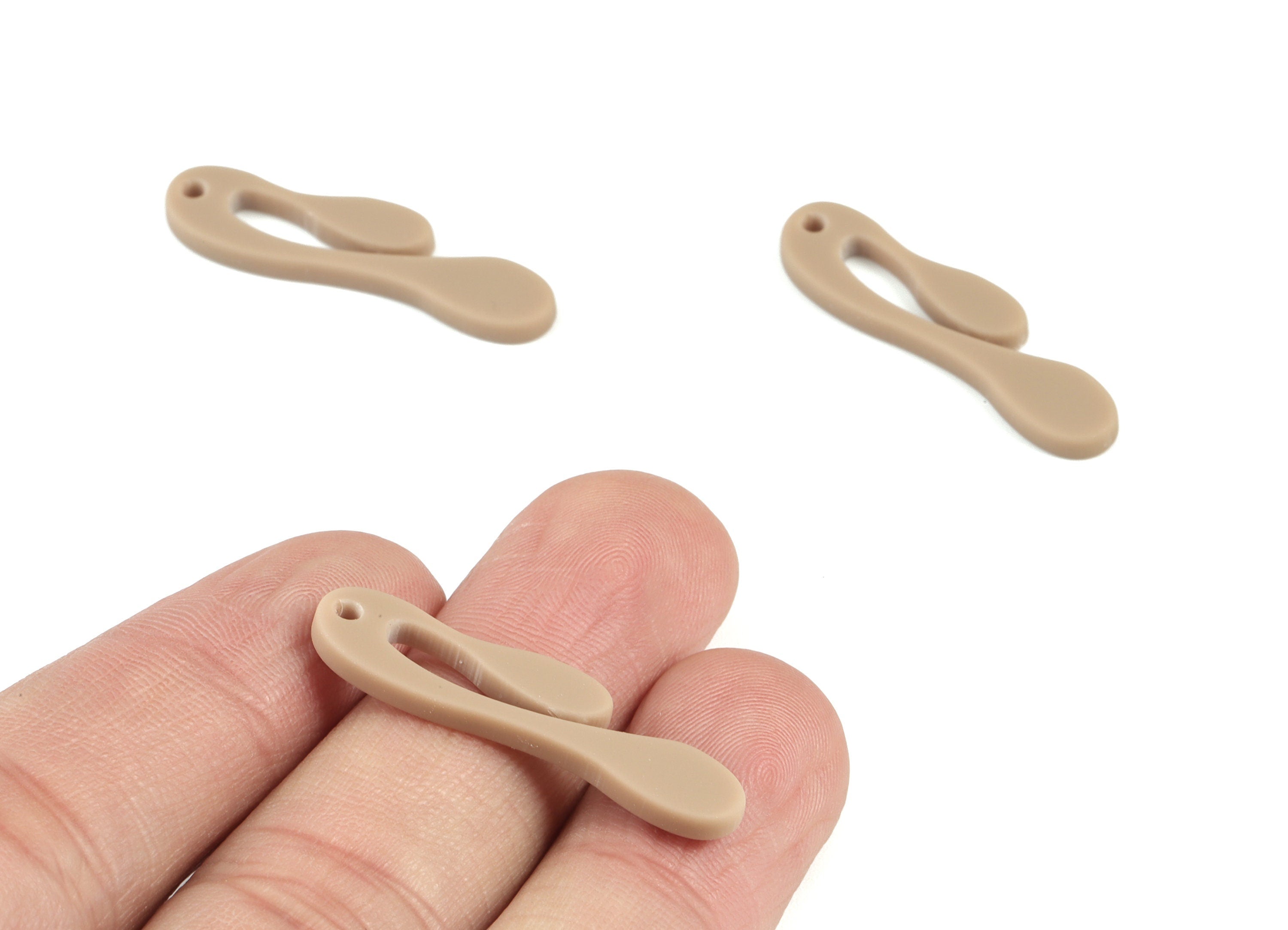 Acrylic Brown Drop Earring Charms - Acrylic Drop Pendant - Jewelry Supplies - Color Code:A498 - 32.53x8.45x2.05mm - AC2121-A498 - DOMEDBAZAAR