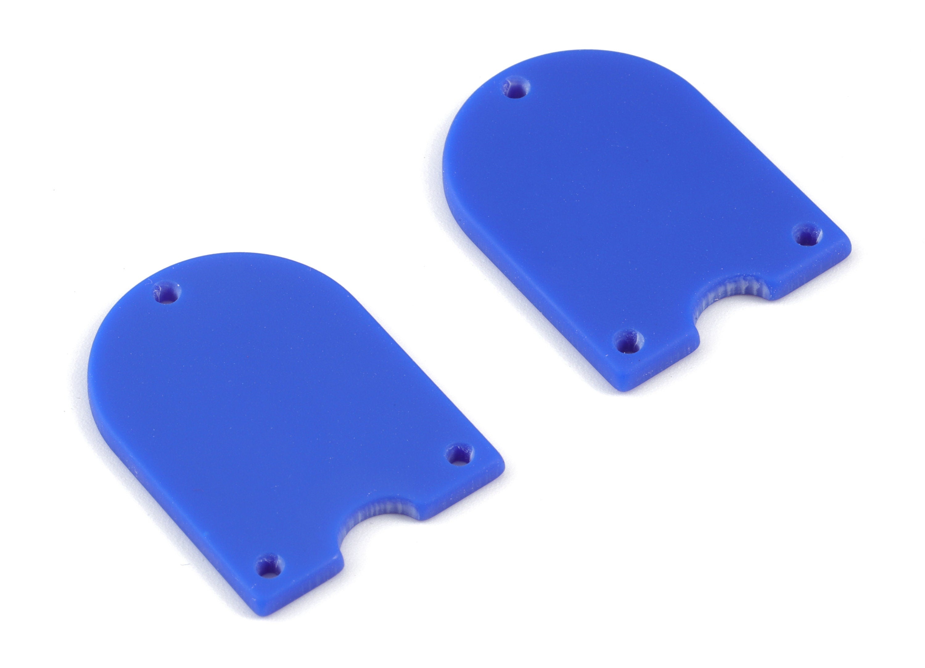 Acrylic Domed Earring Connector - 3 Holes - Acrylic Blue Domed Charms - Jewelry Supplies - Color Code:A522 - 29.8x21.99x1.97mm - AC2104-A522 - DOMEDBAZAAR