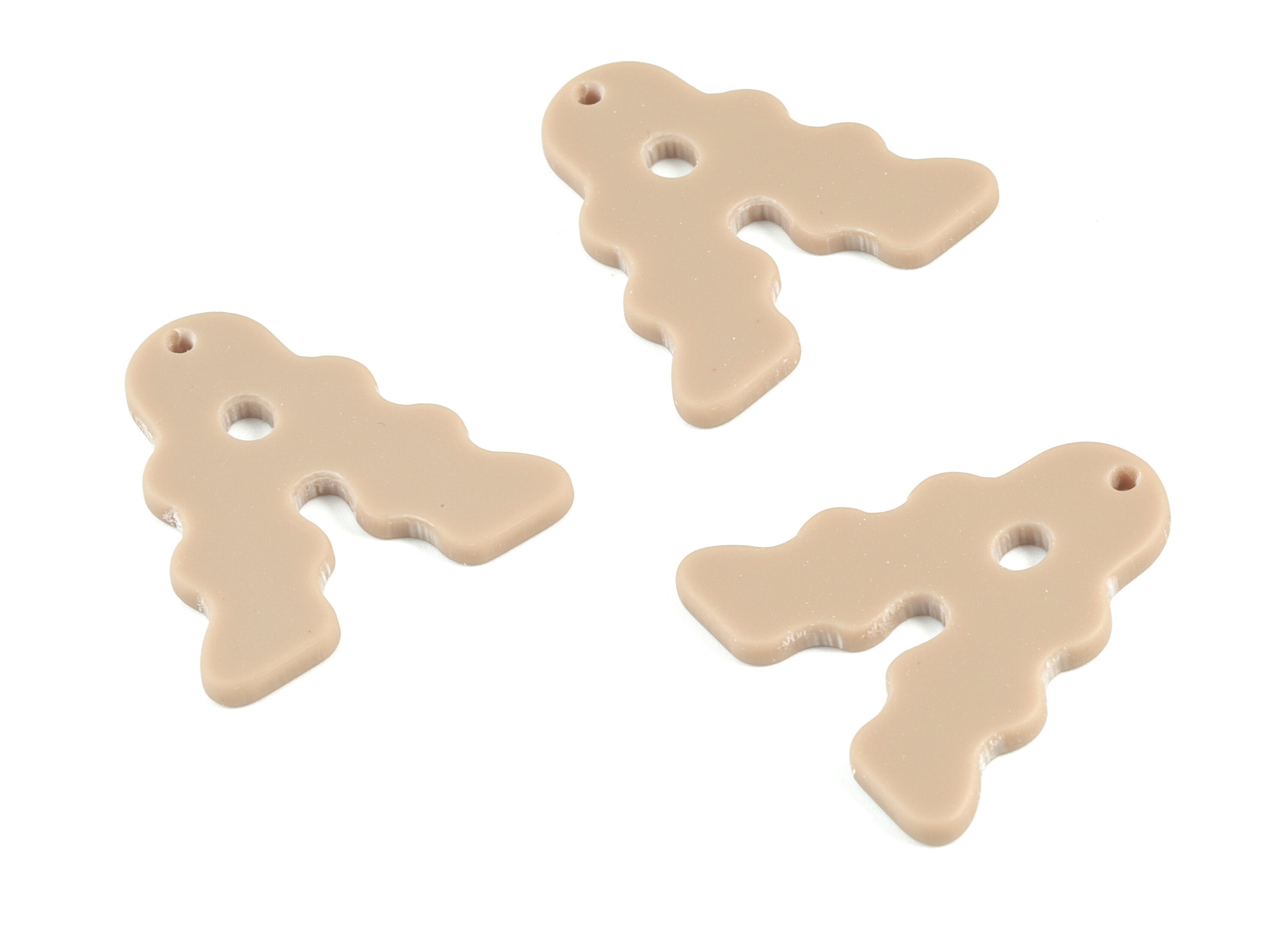 Acrylic Triangle Earring Charms - Brown Acrylic Triangle Earrings - Jewelry Supplies - Color Code:A498 - 29.7x28.48x2.09mm - AC2127-A498 - DOMEDBAZAAR