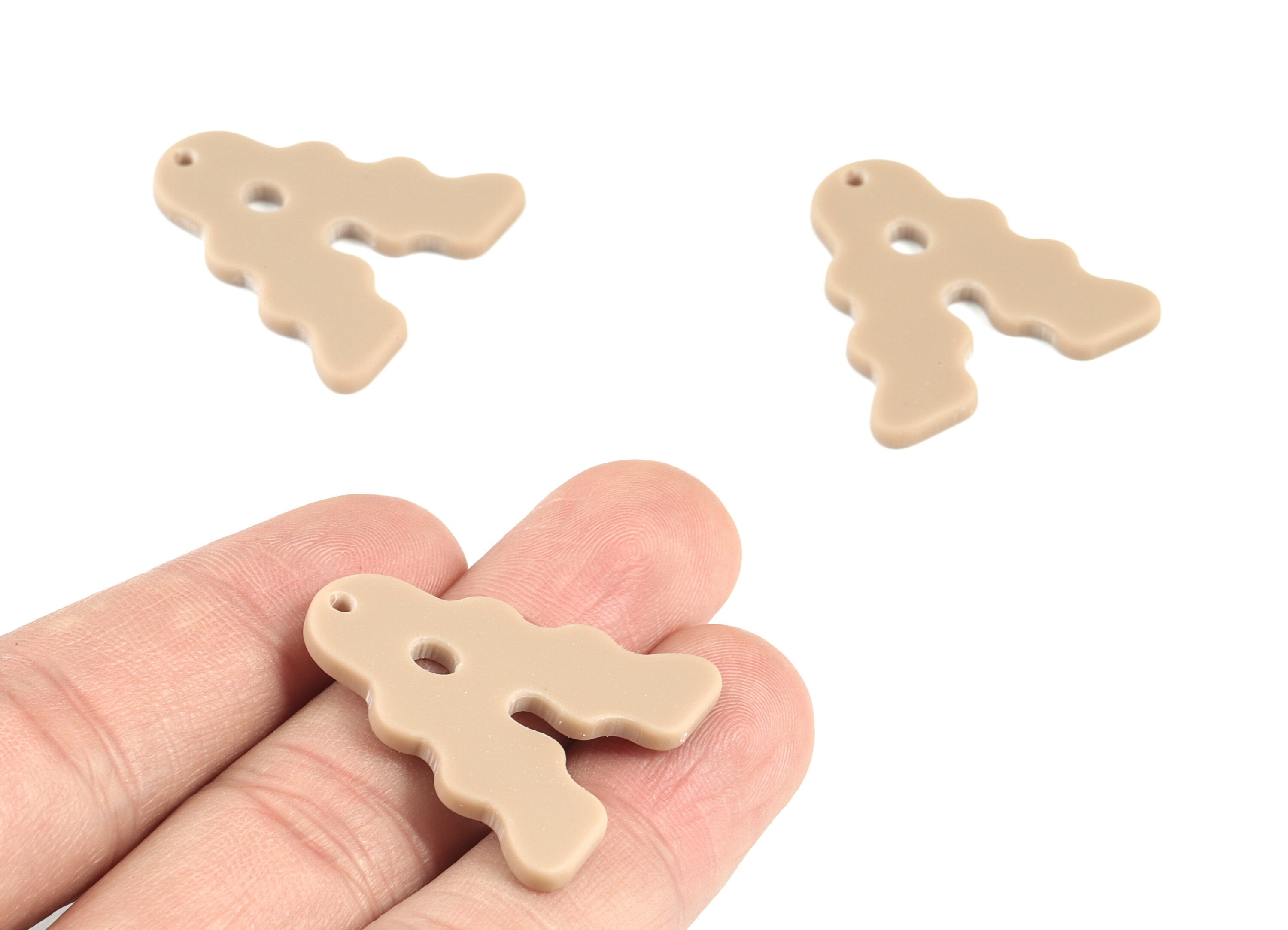 Acrylic Triangle Earring Charms - Brown Acrylic Triangle Earrings - Jewelry Supplies - Color Code:A498 - 29.7x28.48x2.09mm - AC2127-A498 - DOMEDBAZAAR