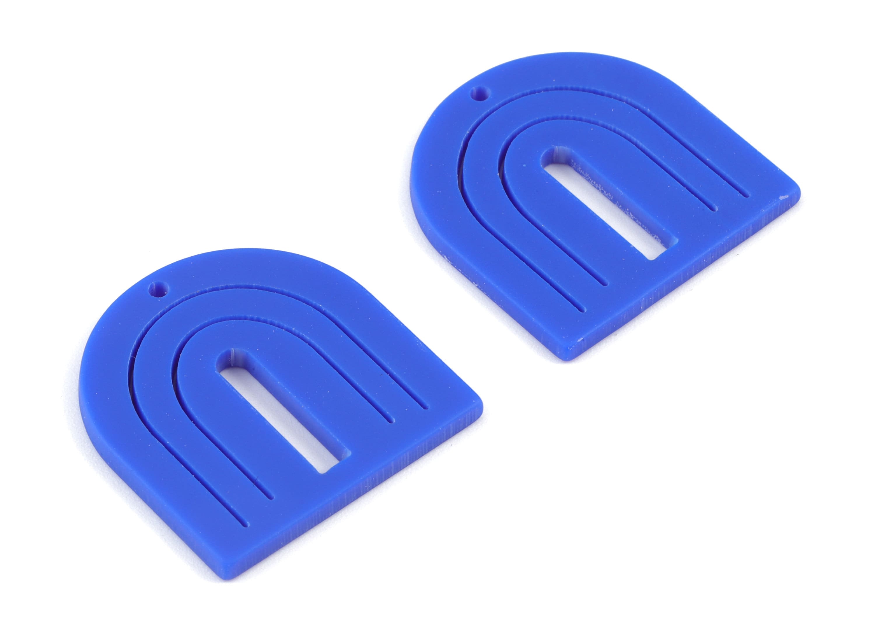 Acrylic Rainbow Earring Charms - Acrylic Blue Domed Earrings - Jewelry Supplies - Color Code:A522 - 27.52x26.09x2.1mm - AC2130-A522 - DOMEDBAZAAR