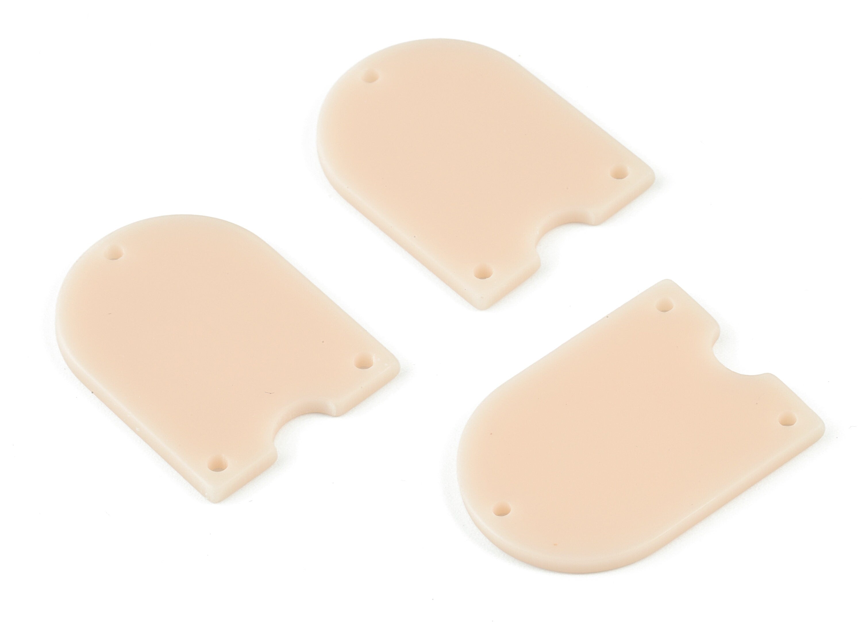 Acrylic Domed Earring Connector - 3 Holes - Acrylic Cream Domed Charms - Jewelry Supplies - Color Code:A523 - 29.8x21.99x2mm - AC2104-A523 - DOMEDBAZAAR