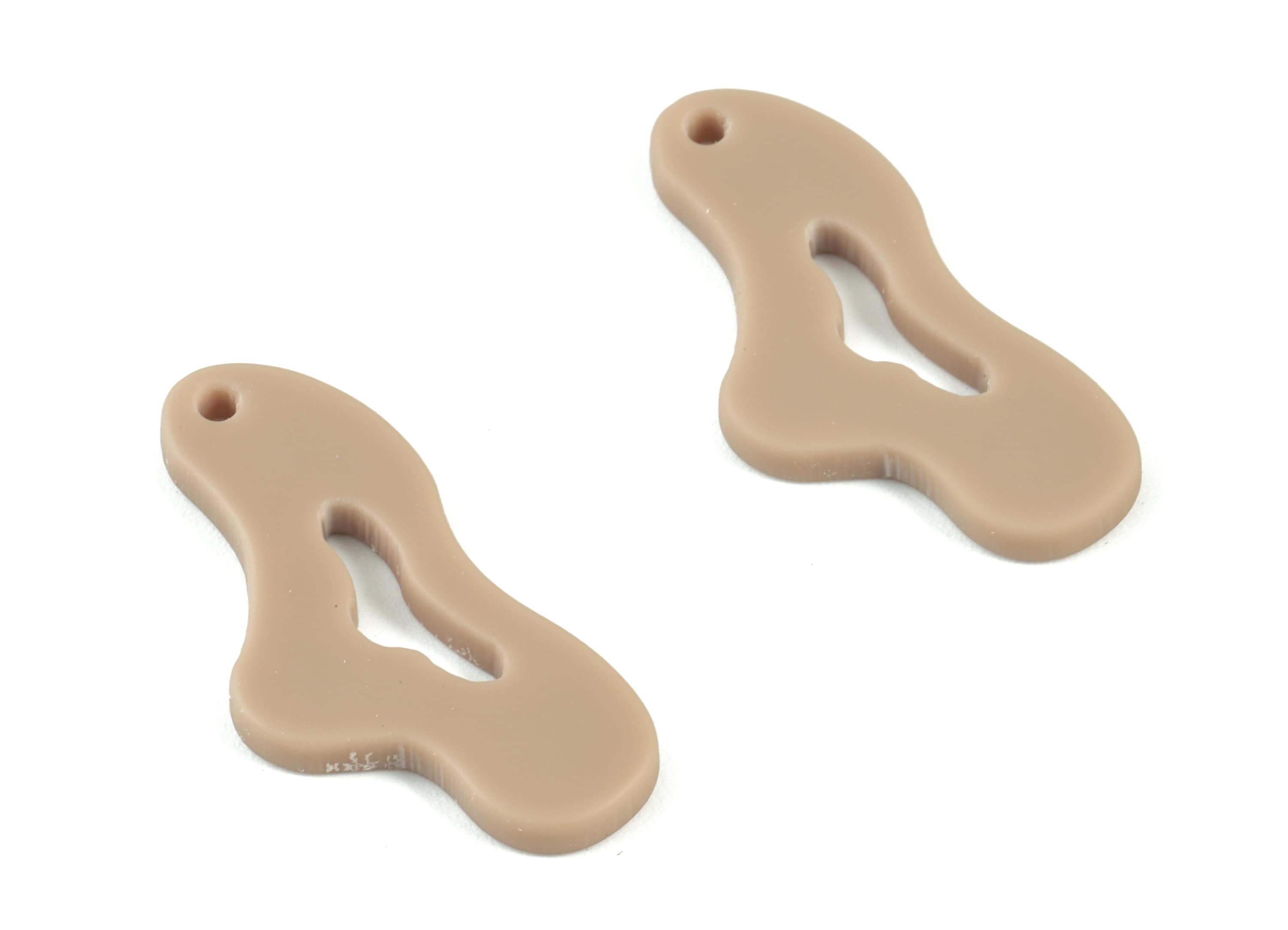 Acrylic Brown Cloud Earring Charms - Cloud Pendant - Earring Findings - Jewelry Supplies - Color Code:A498 - 29.73x14x1.92mm - AC2120-A498 - DOMEDBAZAAR