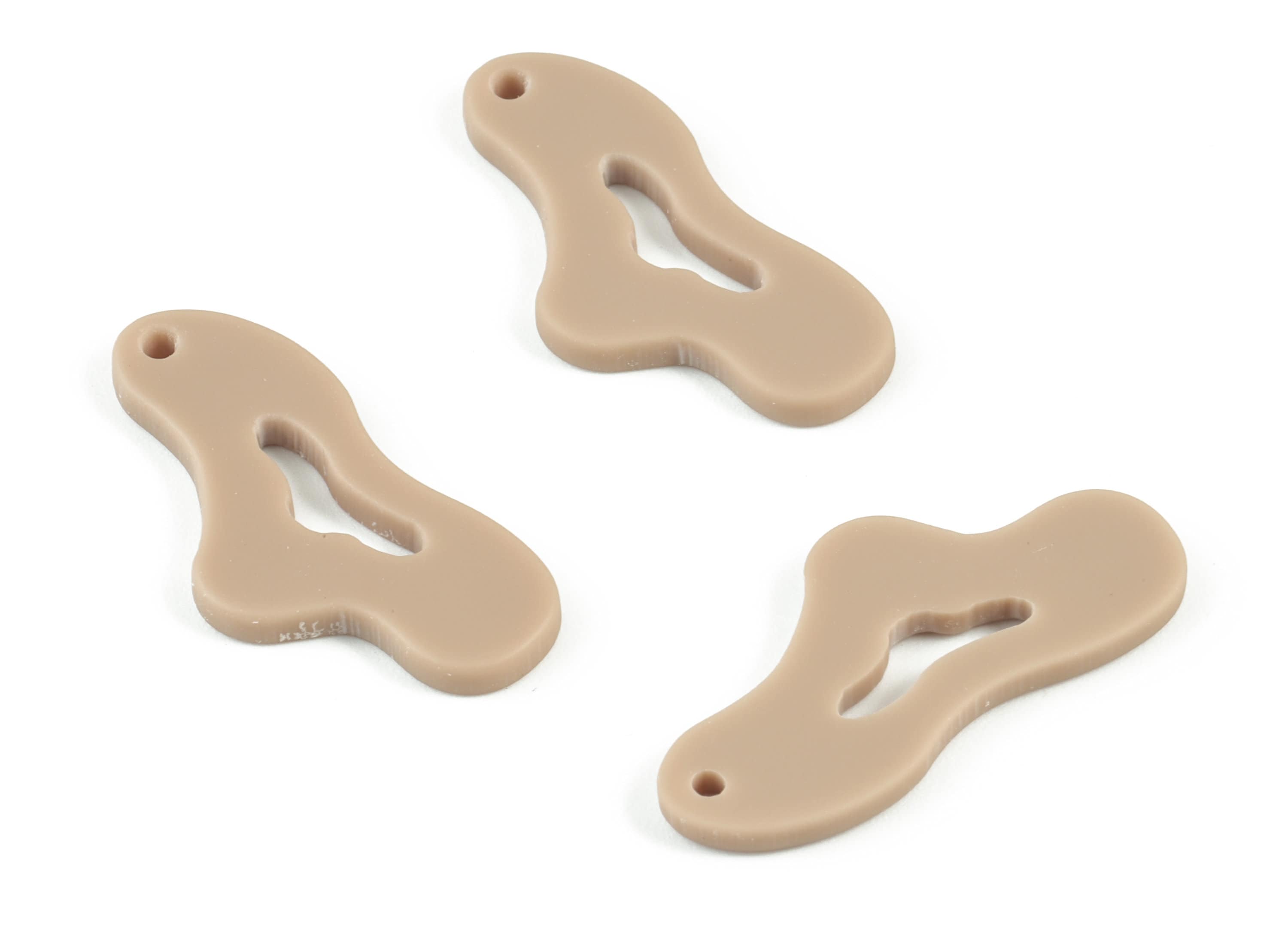 Acrylic Brown Cloud Earring Charms - Cloud Pendant - Earring Findings - Jewelry Supplies - Color Code:A498 - 29.73x14x1.92mm - AC2120-A498 - DOMEDBAZAAR