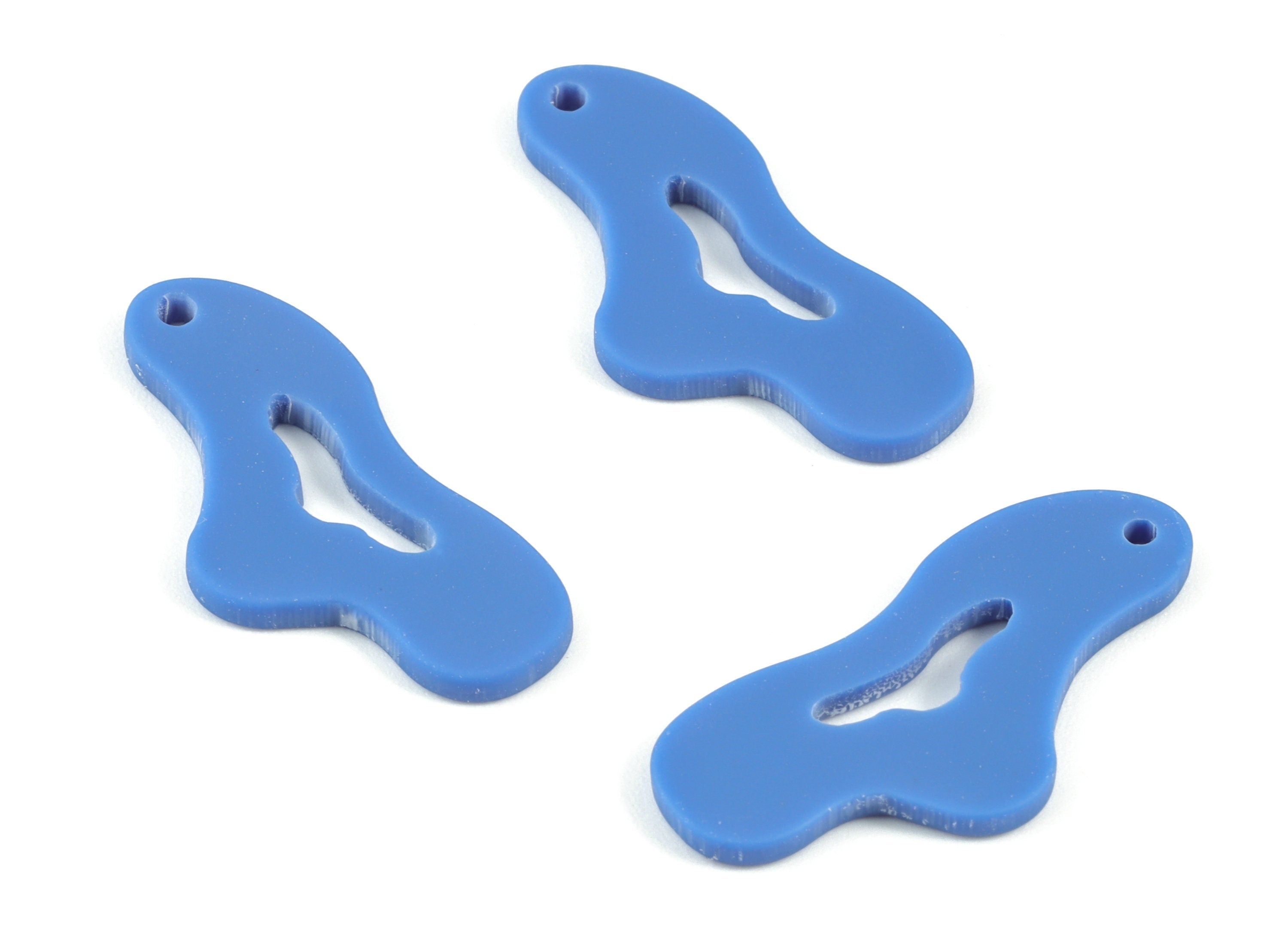 Acrylic Navy Cloud Earring Charms - Cloud Pendant - Earring Findings - Jewelry Supplies - Color Code:A522 - 29.73x14x1.92mm - AC2120-A522 - DOMEDBAZAAR