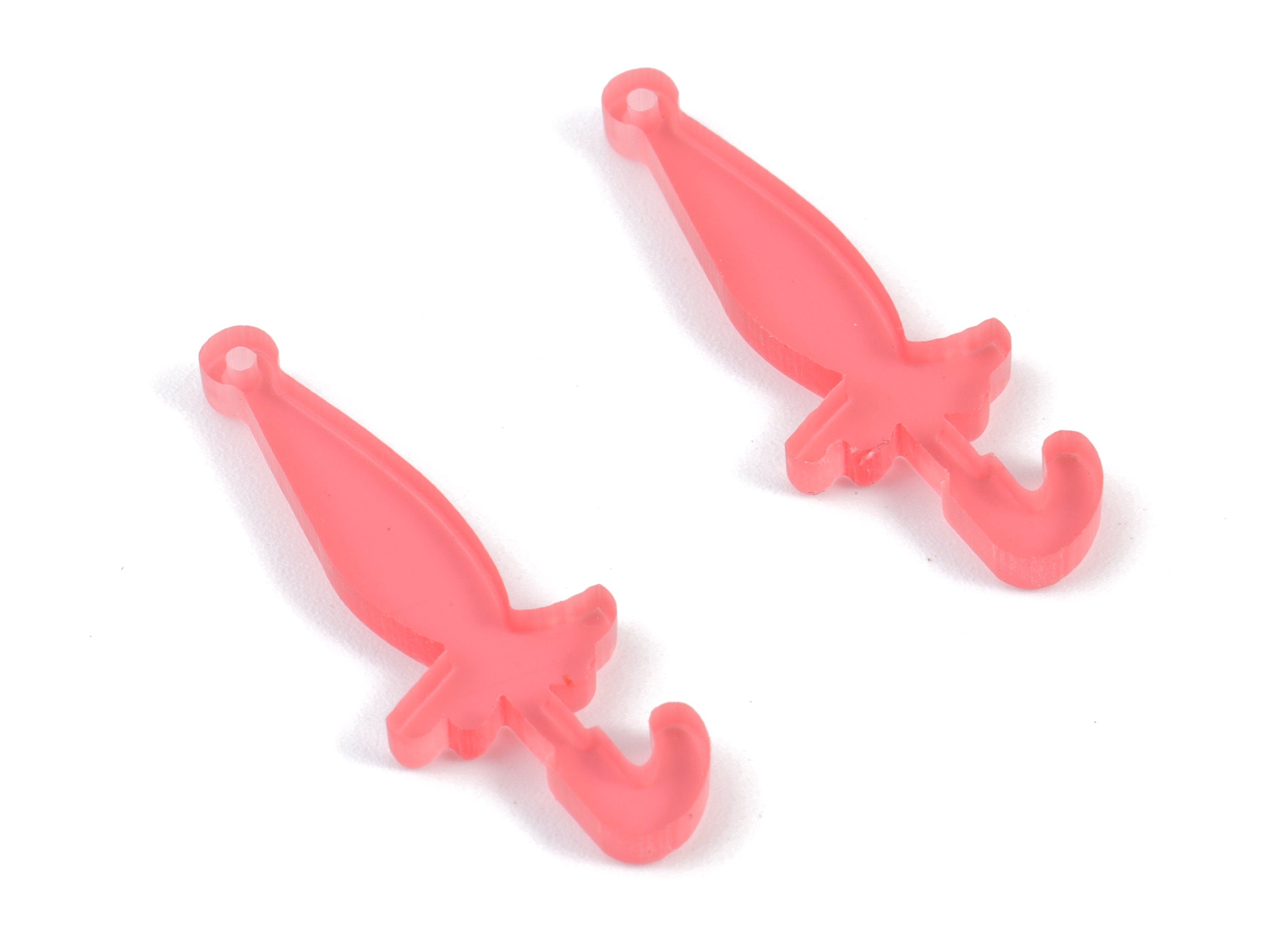 Bead door window curtain - Acrylic Umbrella Pink wind bell chimes - Umbrella Earring Charms - Color Code:A465- 32x11x3mm - AC2144-A465 - DOMEDBAZAAR