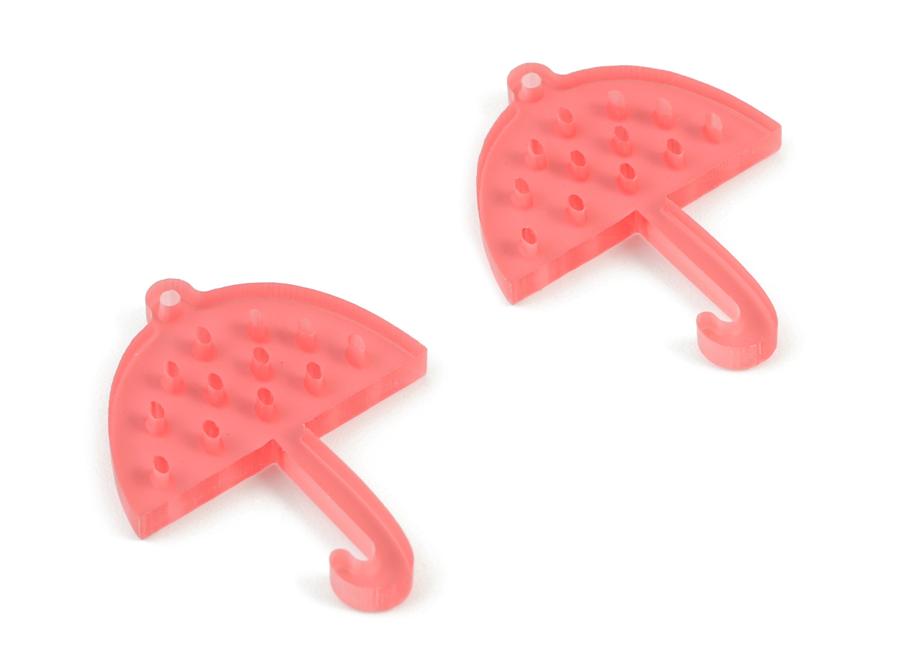 Bead door window curtain - Acrylic Umbrella Red wind bell chimes - Umbrella Earring Charms - Color Code:A465- 32x25x3mm - AC2143-A465 - DOMEDBAZAAR