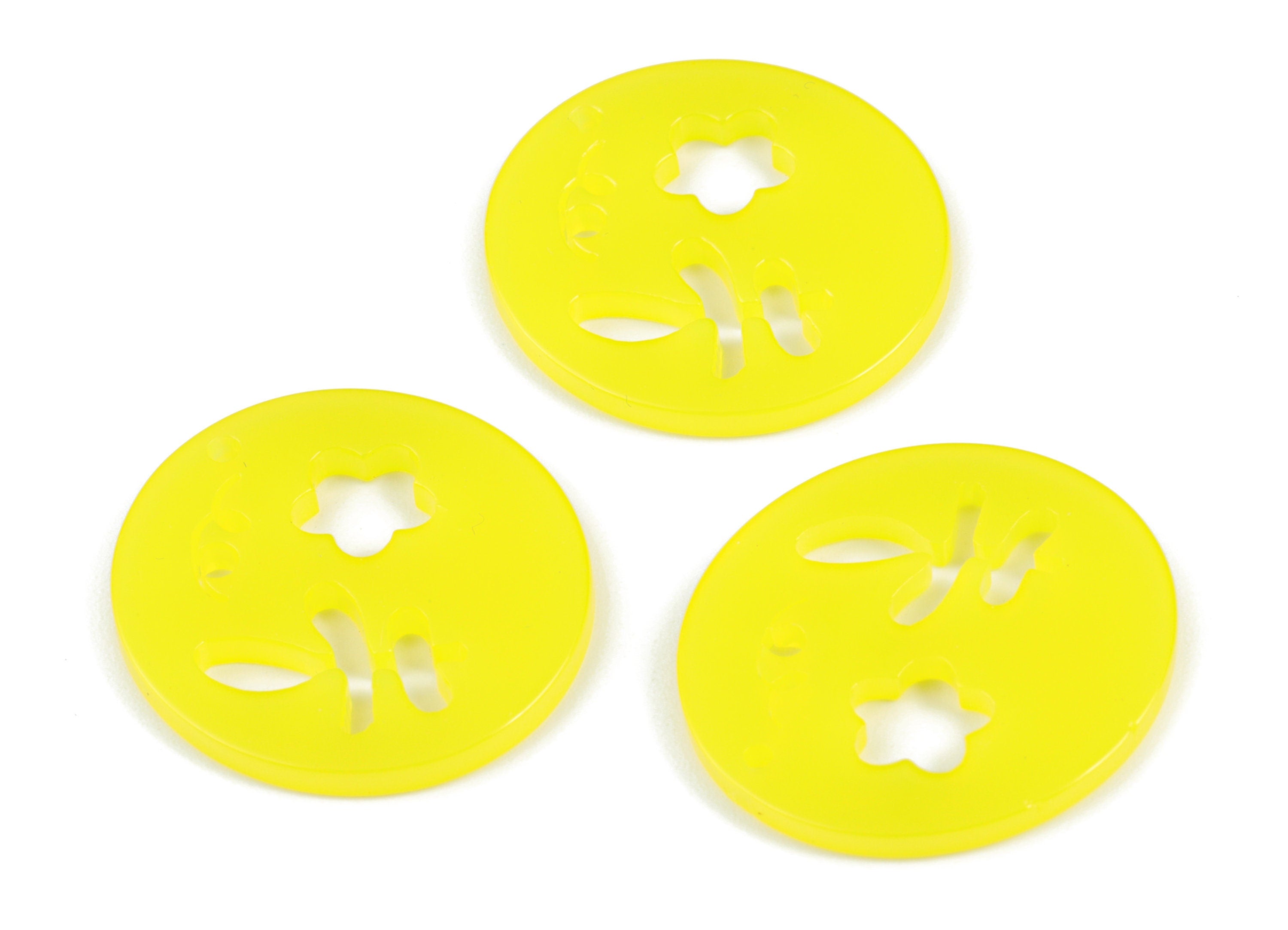Acrylic Flower Earring Charms - Acrylic Yellow Leaf Earring Charms - Jewelry Supplies - Color Code:A533- 29.83x27.74x2.2mm - AC2139-A533 - DOMEDBAZAAR