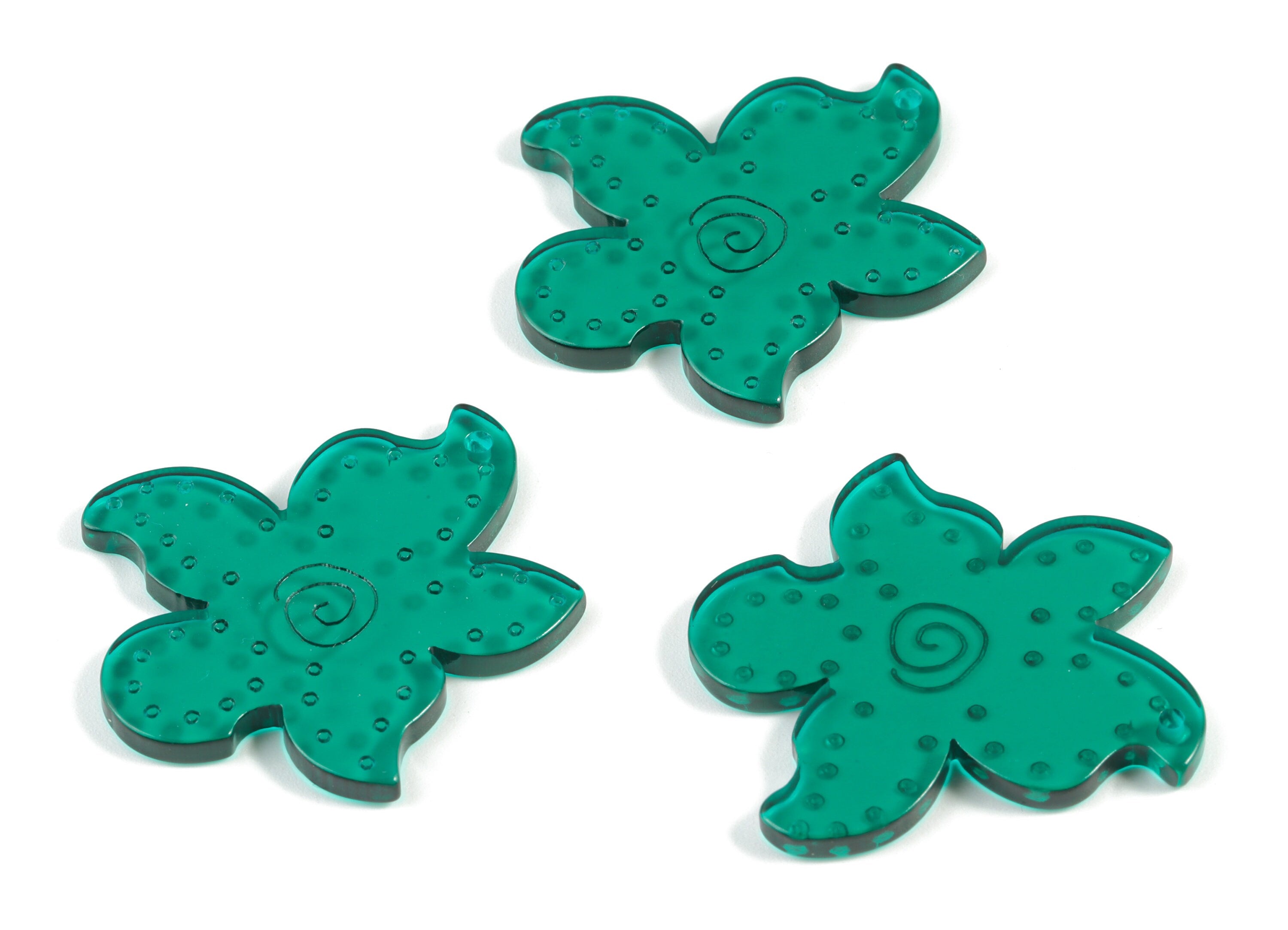 Bead door window curtain - Acrylic Green Flower wind bell chimes - Circle Earring Charms - Color Code:A463- 37.94x35.58x2.99mm - AC2133-A463 - DOMEDBAZAAR