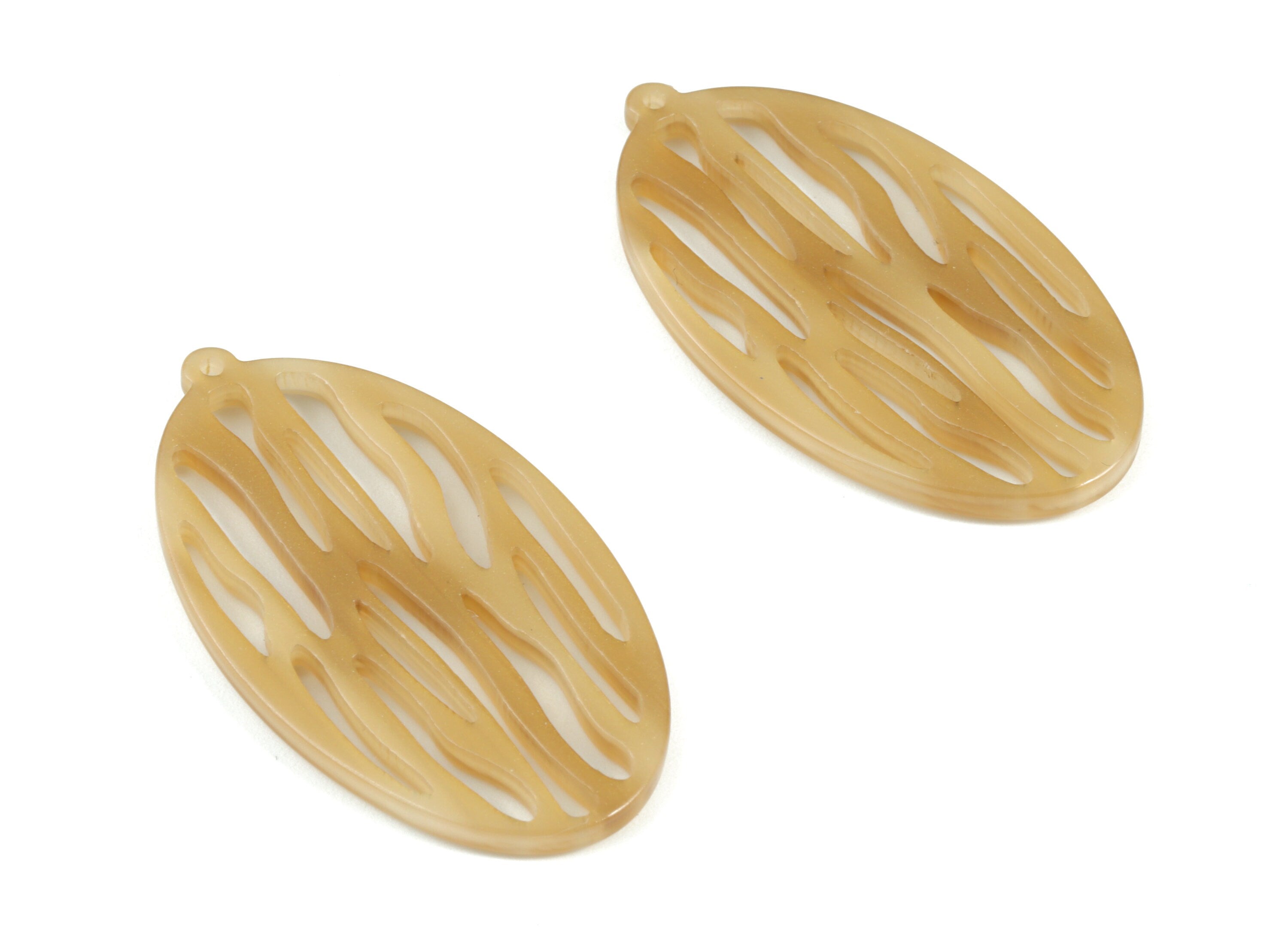 Acetate Oval Earring Charms - Acetate Oval Pendant - Earring Findings - Jewelry Supplies - Color Code: A541 - 26.62x48.4x2.8mm - AC1238-A541 - DOMEDBAZAAR