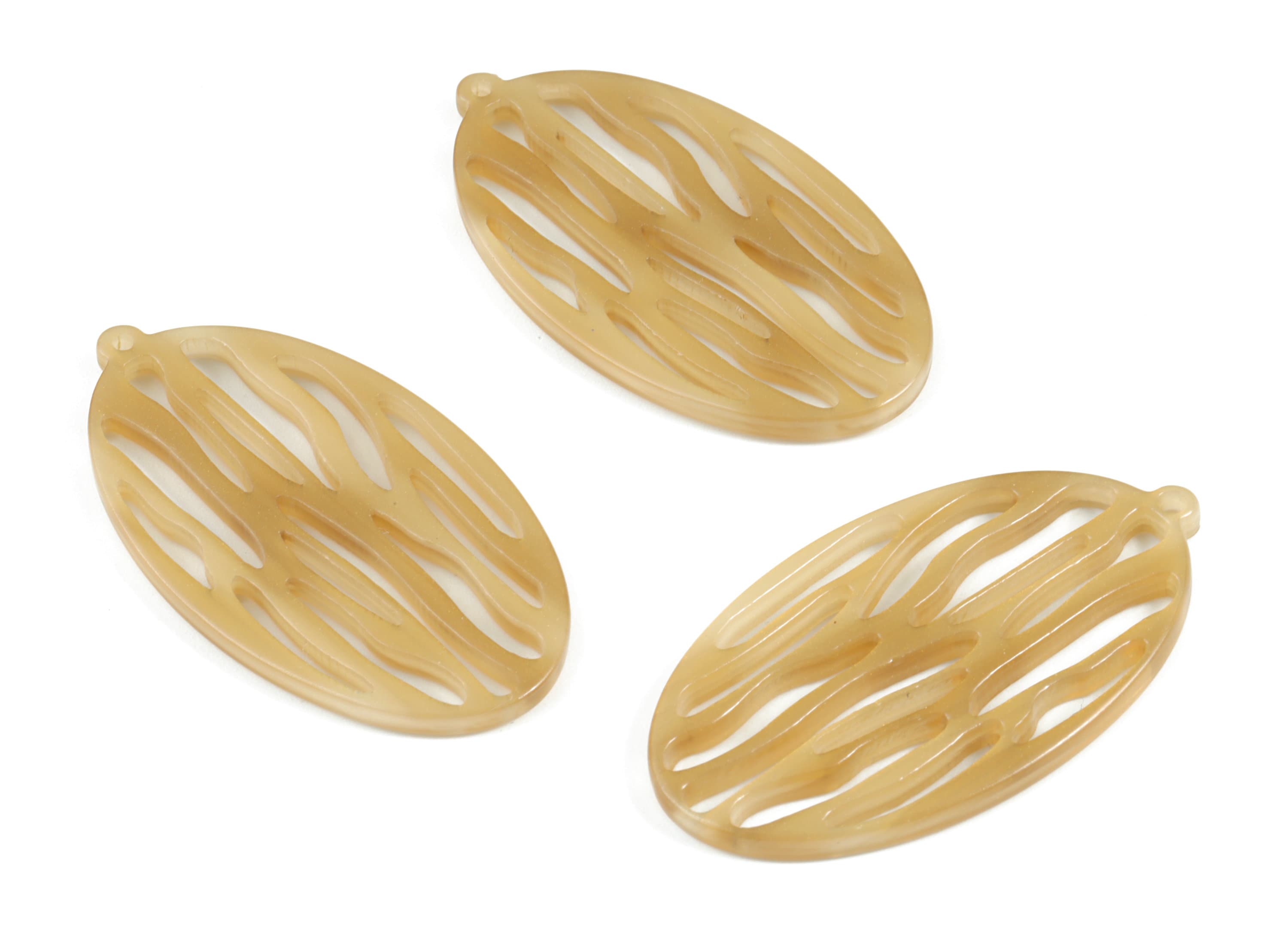 Acetate Oval Earring Charms - Acetate Oval Pendant - Earring Findings - Jewelry Supplies - Color Code: A541 - 26.62x48.4x2.8mm - AC1238-A541 - DOMEDBAZAAR