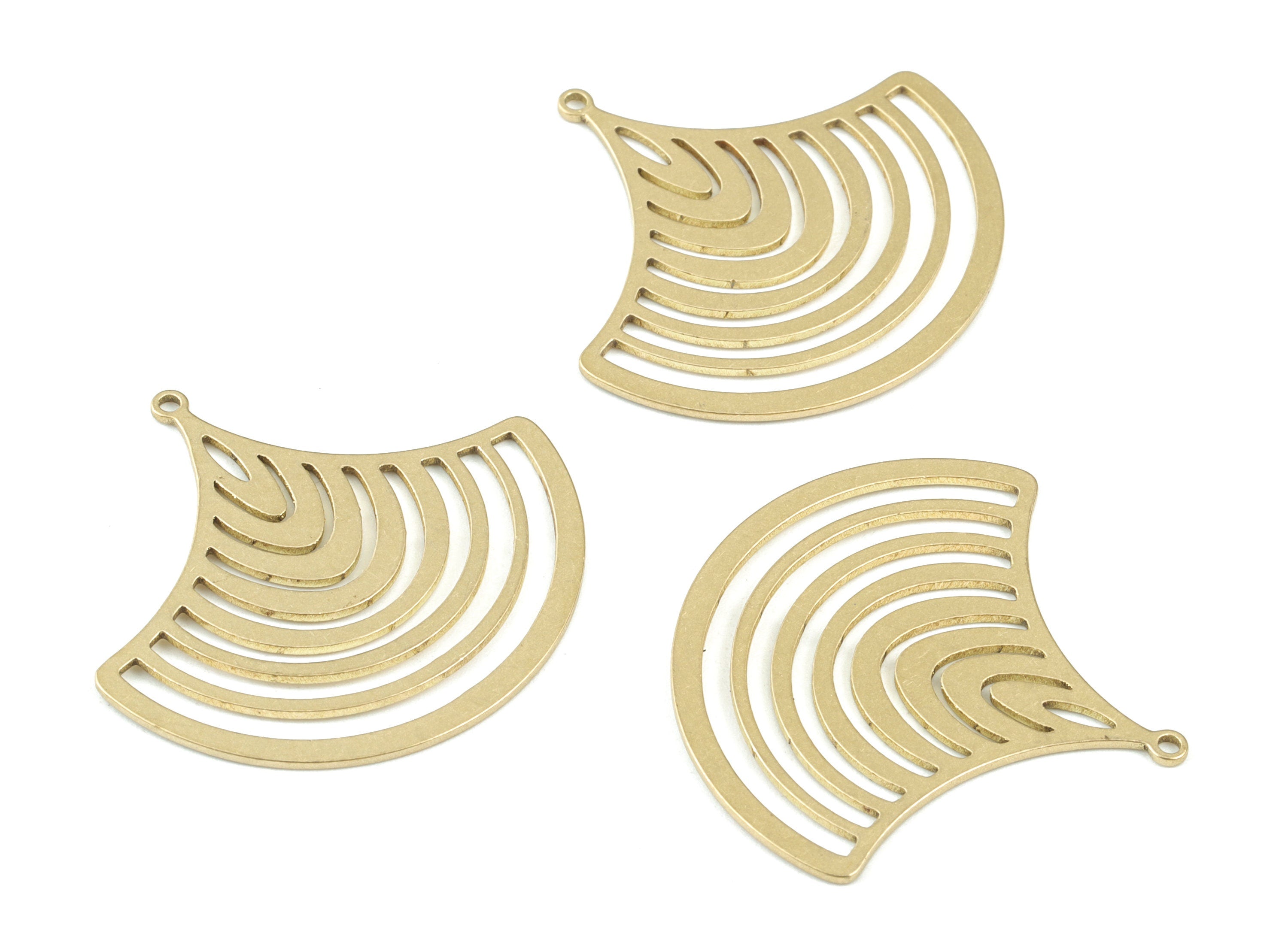 Brass Rainbow Earring Charms - Raw Brass Rainbow Charms - Earrings Finding - Jewelry Supplies - 34x32x0.9mm - PPM3480 - DOMEDBAZAAR