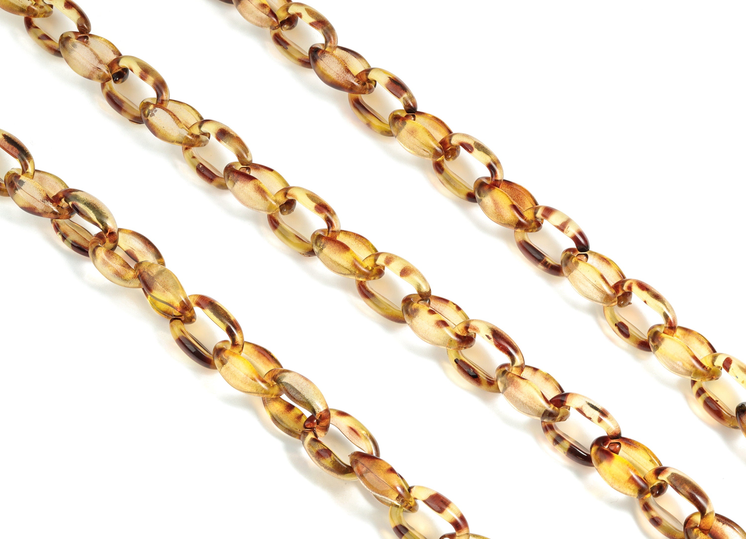 Acrylic Oval Curb Chain - Open Link Curb Chain - 1strand : 100cm - Plastic Curb Chain Links - Necklace Chain - 26.82x18.72x5.24mm - AC1696L - DOMEDBAZAAR