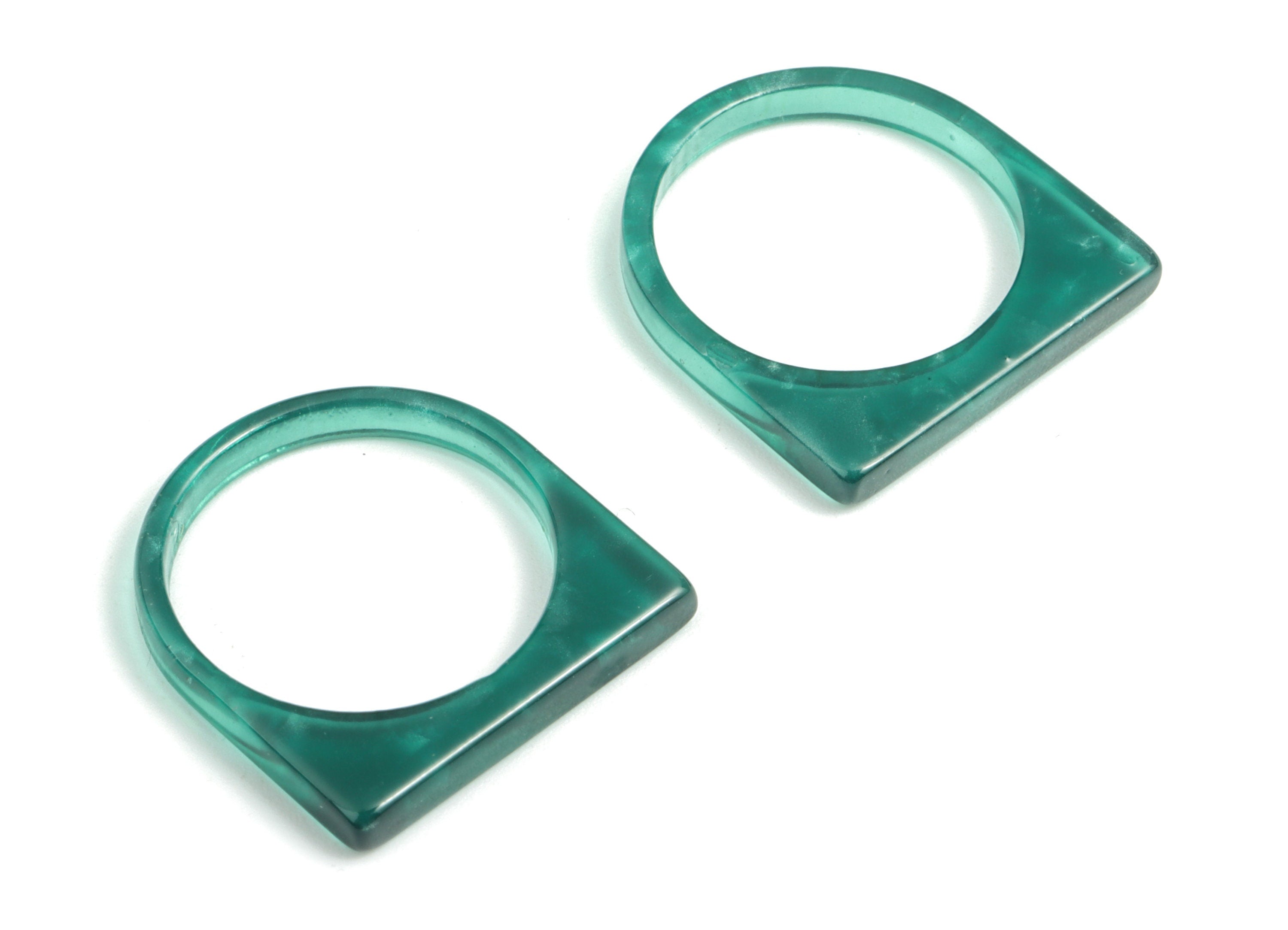 Acetate Round Charms - Acetate Ring - Acetate Round Pendant - Acetate D Earrings - Color Code: A404 - 20.63x19.28x2.69mm - AC1751-A404 - DOMEDBAZAAR