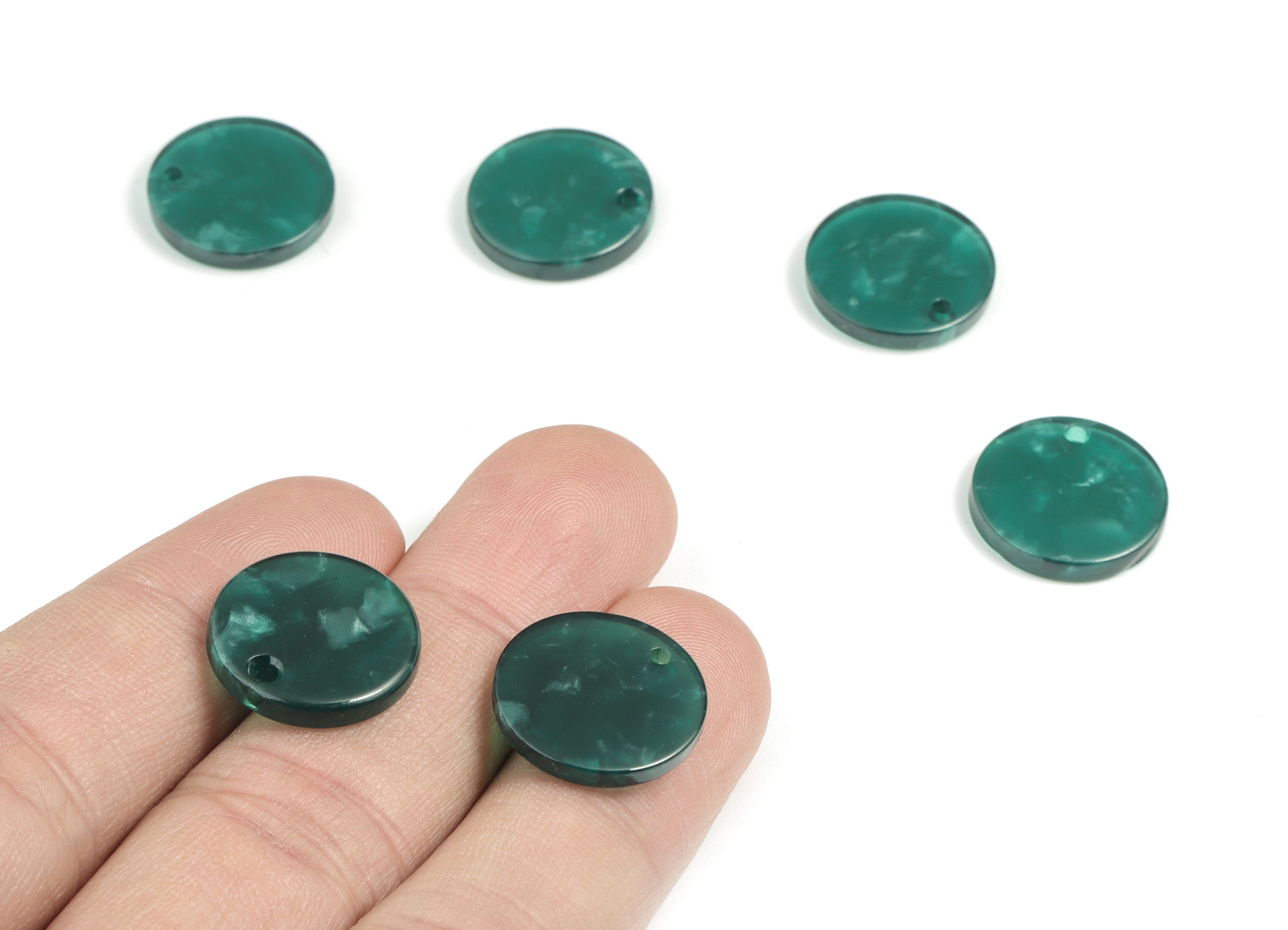 Acetate Round Charms - Round Earring and Pendant - Earring Findings - Jewellery Supplys - Color Code:A530 - 16.09x16.09x2.63mm - AC1107-A530 - DOMEDBAZAAR