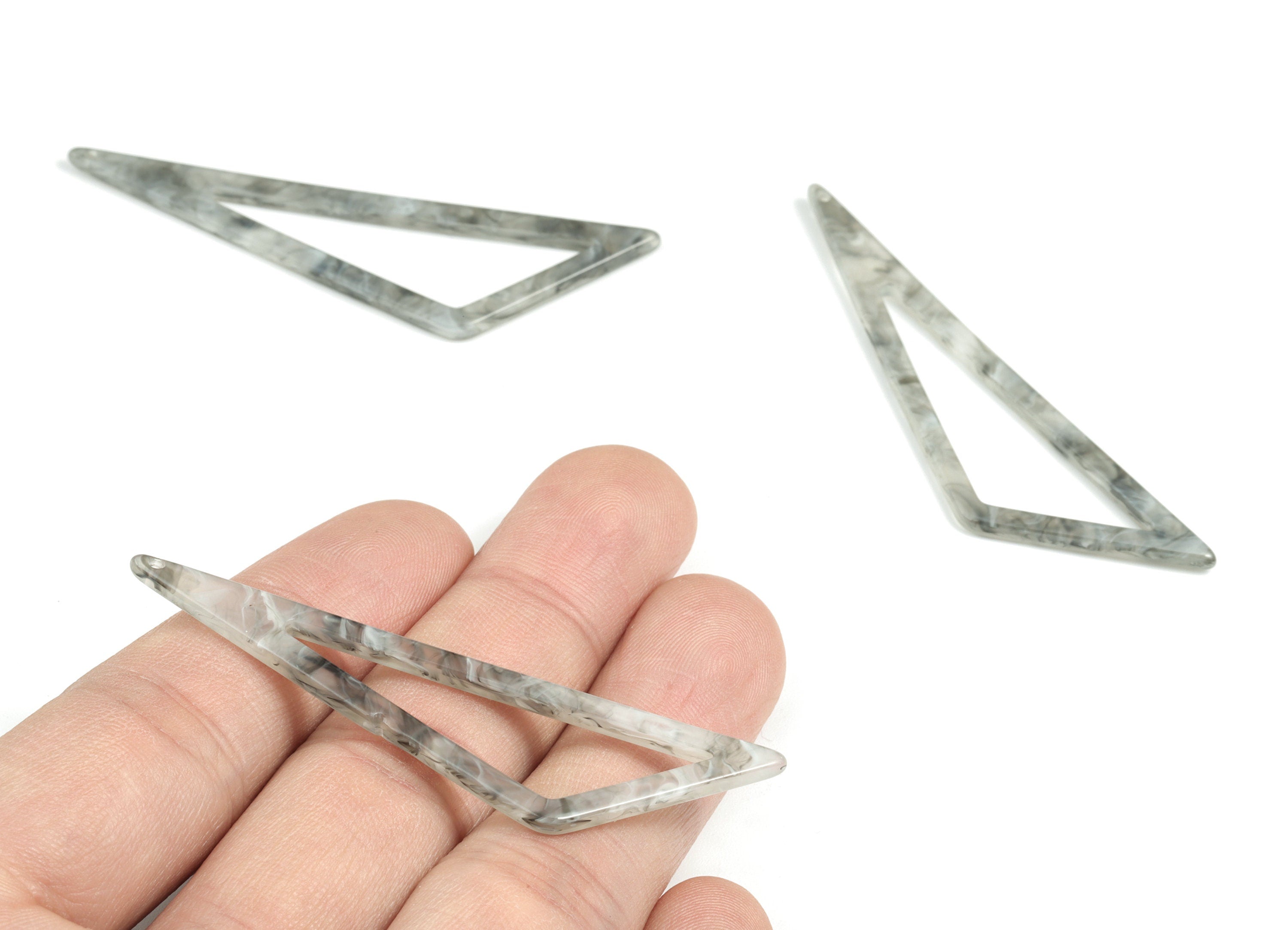 Acetate Triangle Charms - Triangle Earrings and Pendant - Earring Findings - Jewelry Supplies - Color Code: A231 - 64x18x2.5mm - AC1040K - DOMEDBAZAAR