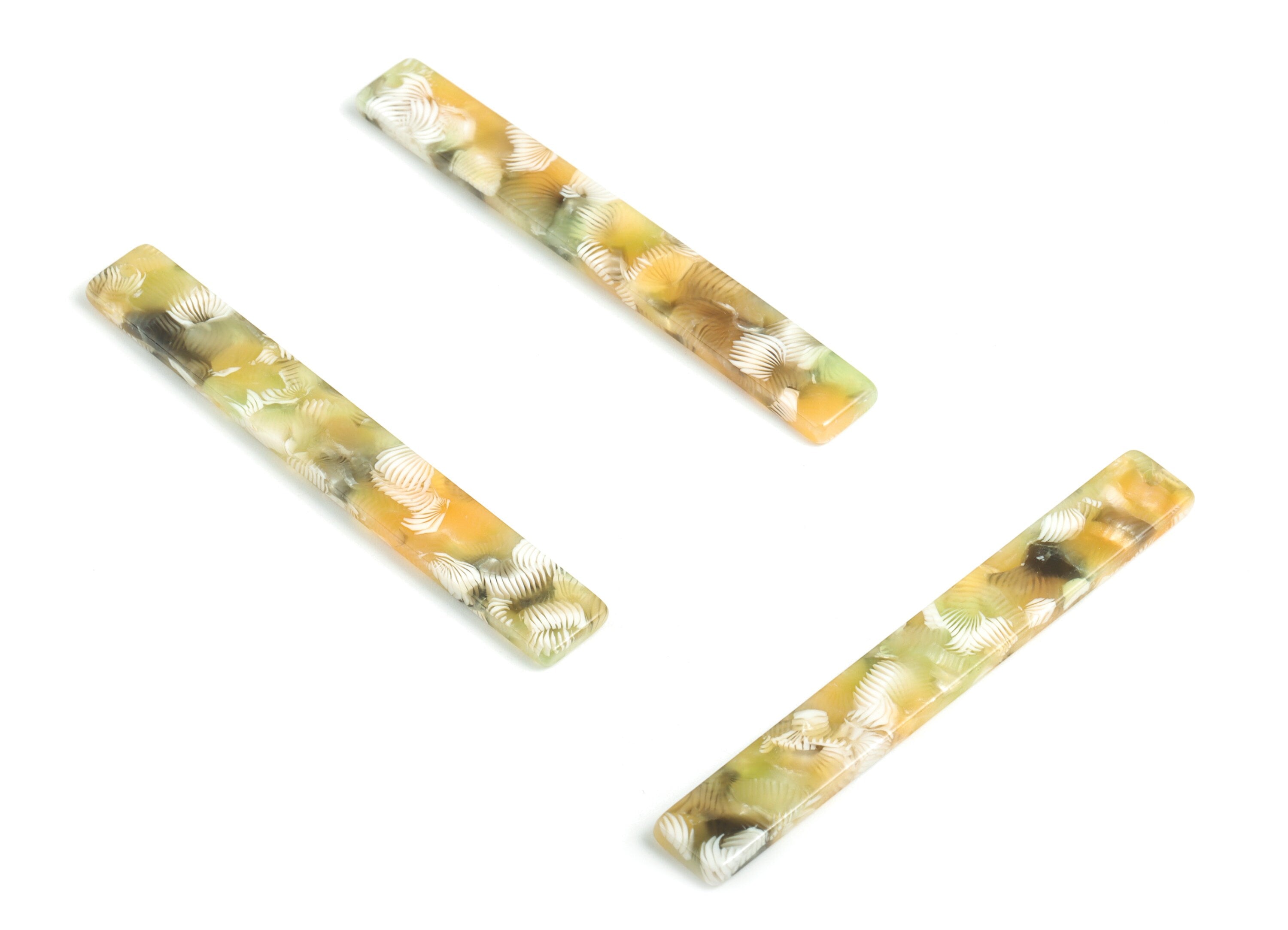 Acetate Stick Charms - Bar Earrings and Pendant - Earring Findings - Jewelry Supplys - Color Code: A502 - 59.7x7.8x2.5mm - AC1049-A502 - DOMEDBAZAAR